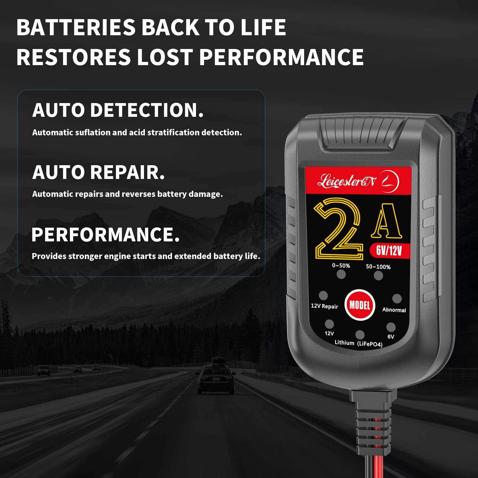 Lst 2A Trickle Battery Charger Automatic Maintainer 6V 12V Smart Float Charger For Automotive Car Motorcycle Lawn Mower Tractor