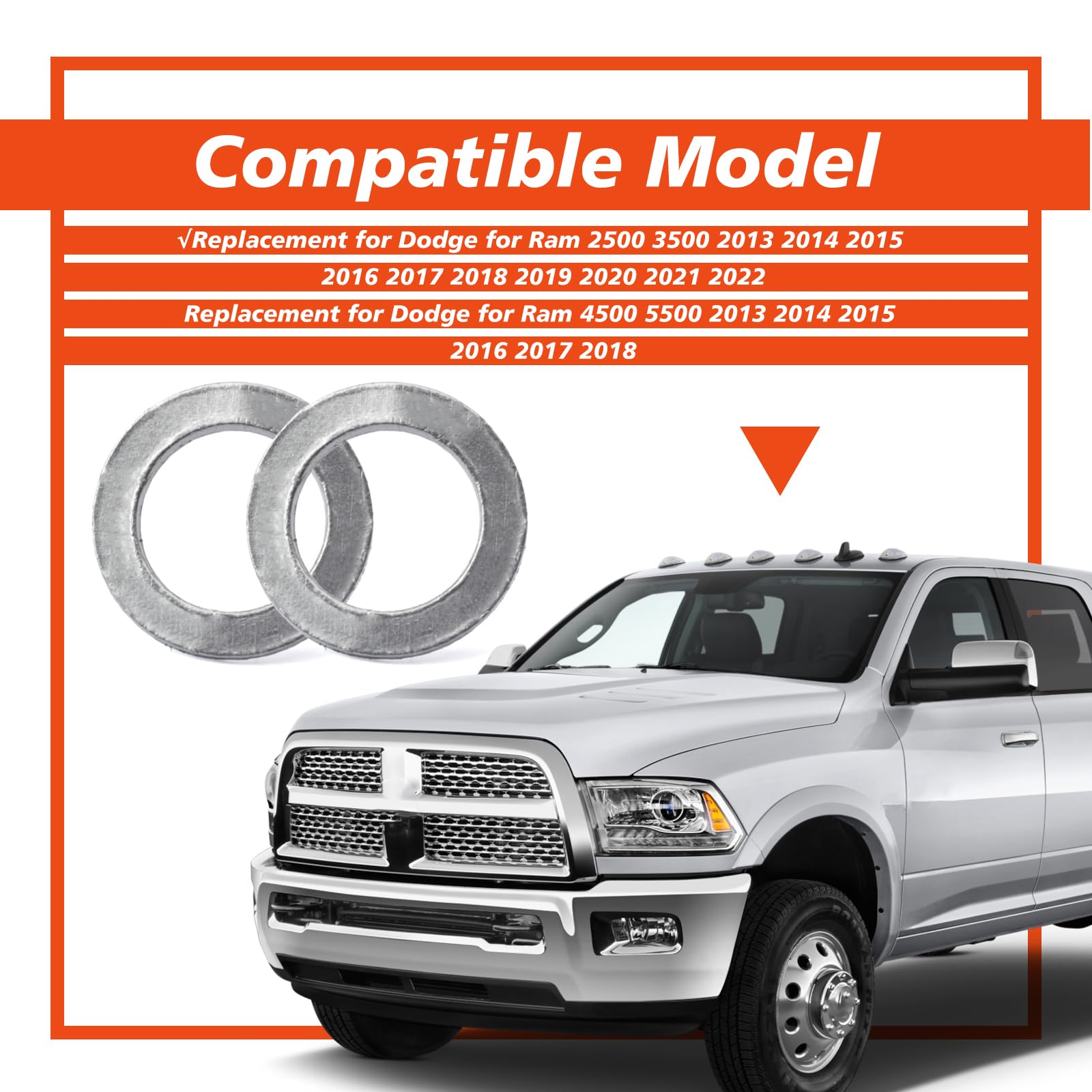 Mhrxusd 2PCS 4627714AA Exhaust Fluid DEF Injector Gasket Replacement for Dodge for Ram 2500 3500 (2013-2022) 4500 5500 (2013-201