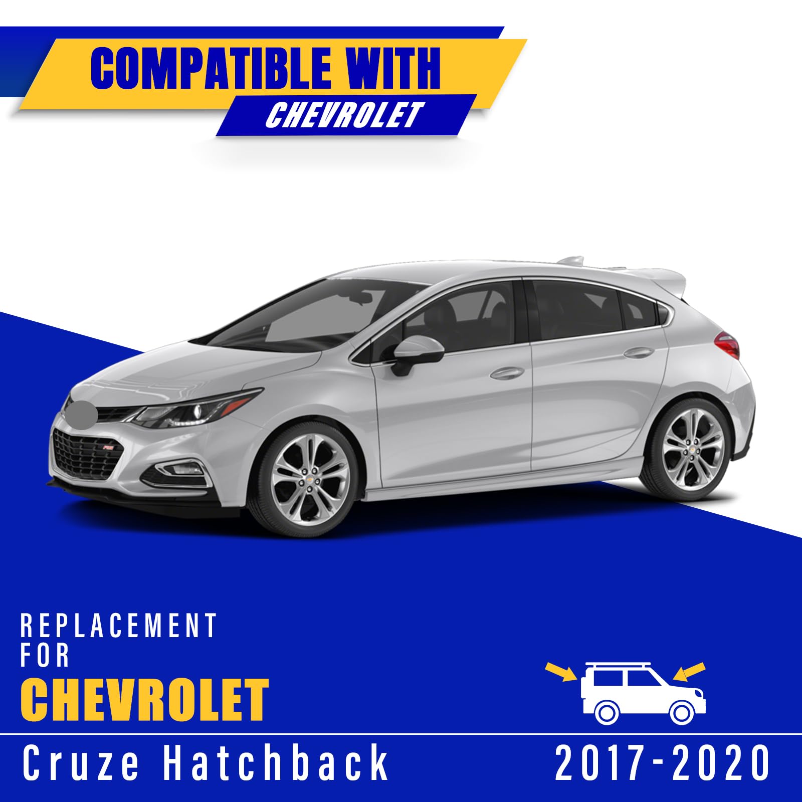 3 Wipers Replacement For 2017-2020 Chevrolet Chevy Cruze Hatchback, Windshield Wiper Blades Original Equipment Replacement - 28'