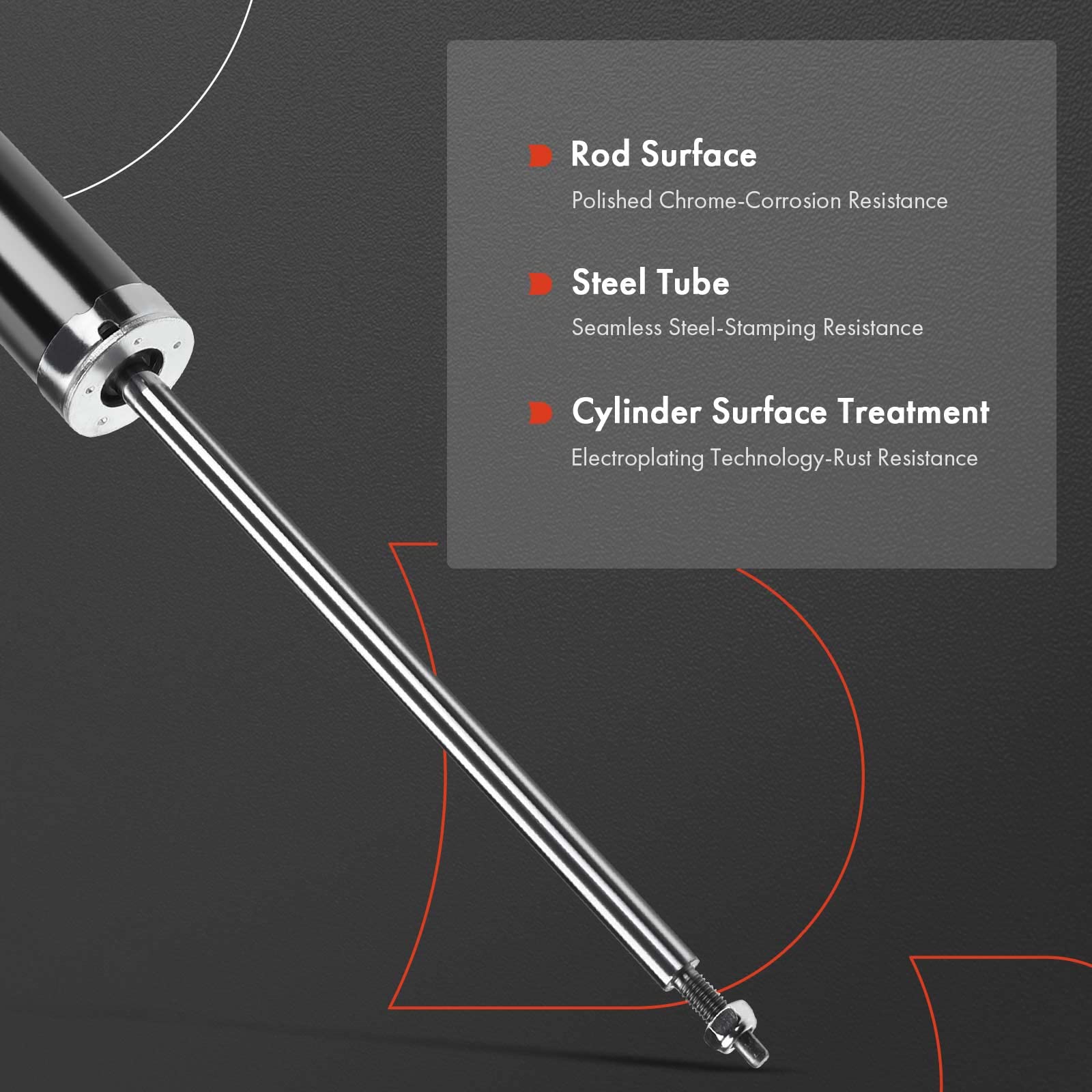 A-Premium Pair 2 Rear Suspension Shock Strut Absorbers Compatible With Ford Focus 2012 2013 2014 2015 2016 2017 2018