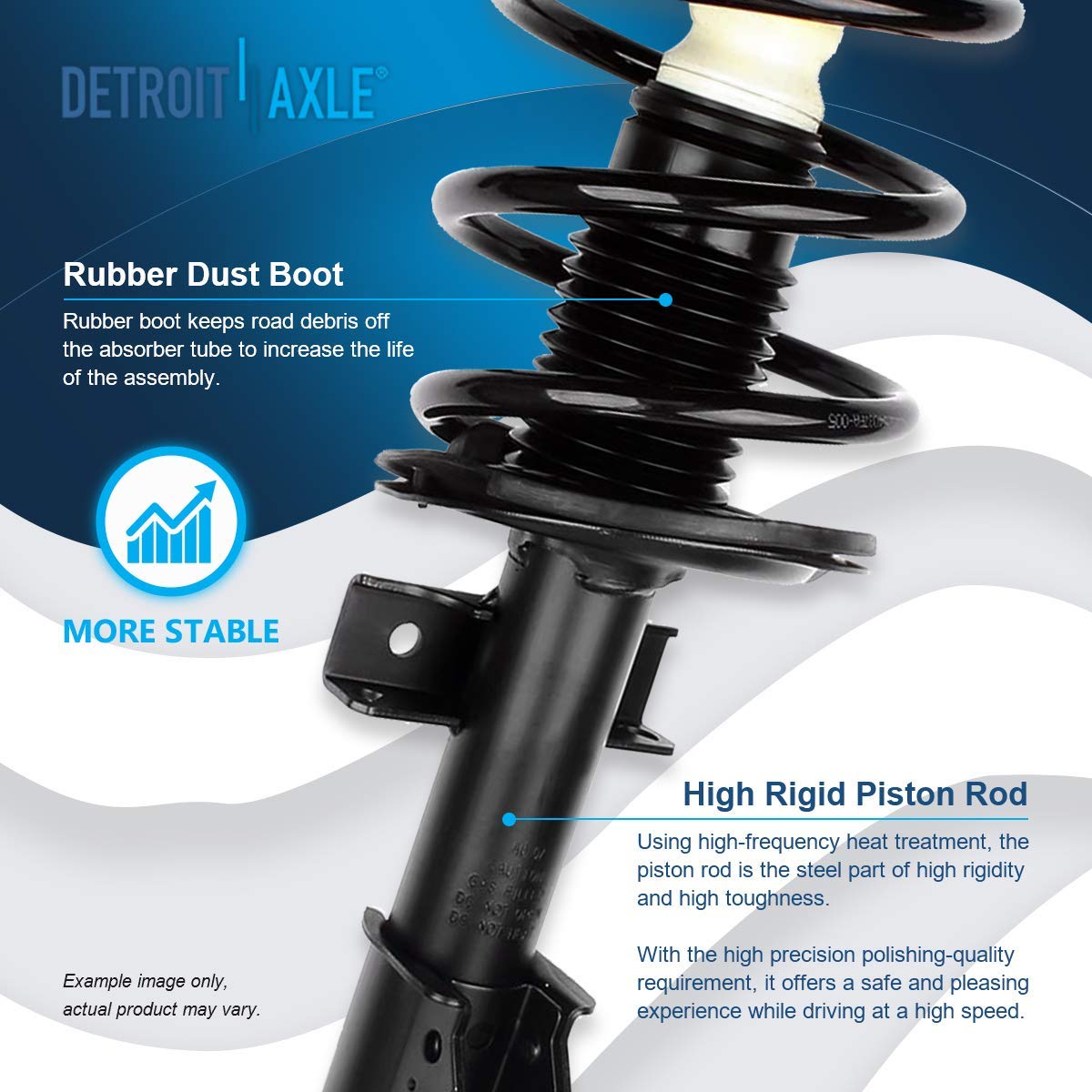 Detroit Axle - 6Pc Suspension Kit For Buick Enclave Chevy Traverse Gmc Acadia Saturn Outlook Complete Front Struts With Coil Spr