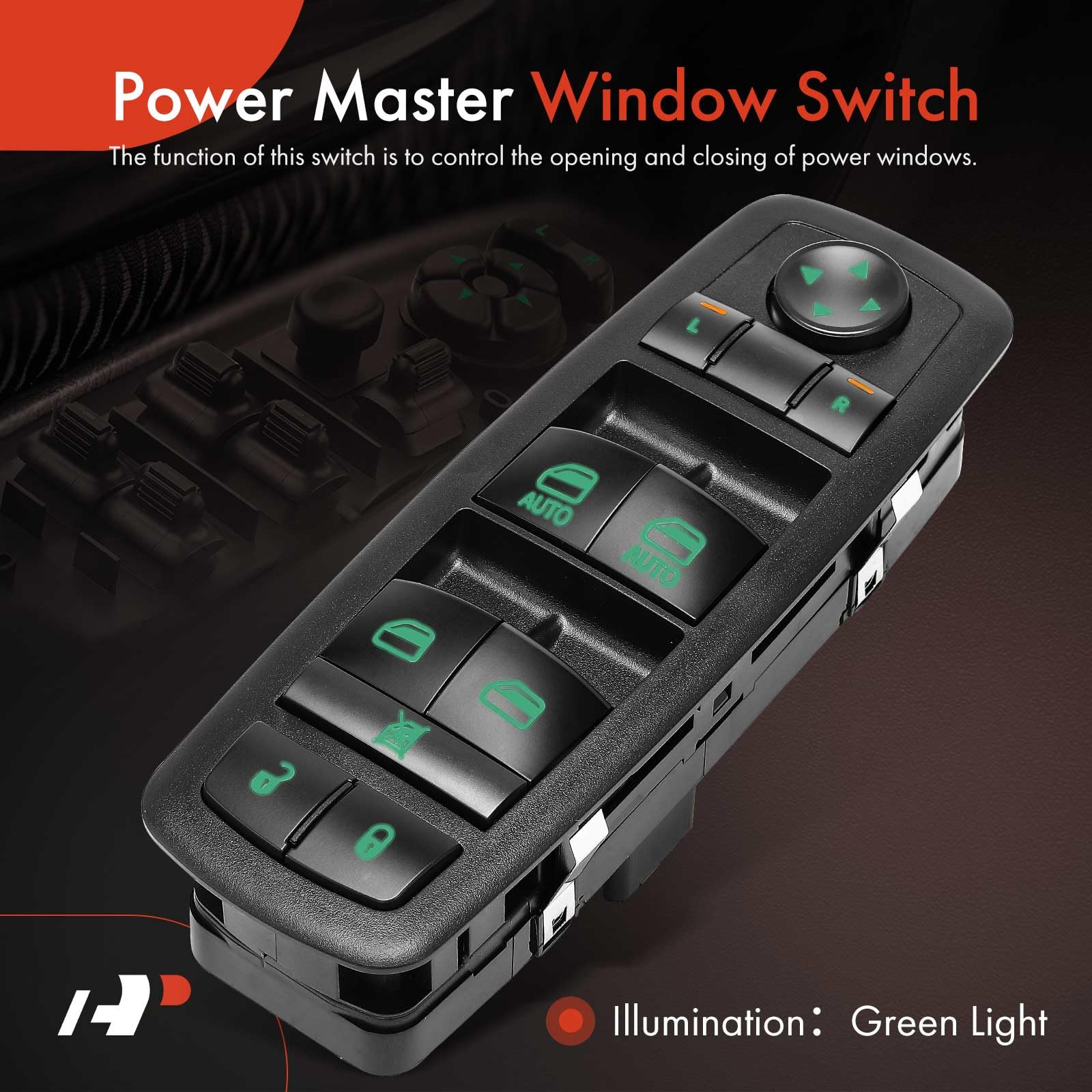 A-Premium Power Master Window Switch Front Driver Replacement for Dodge Ram 1500/2500/3500 2009-2010 Ram 1500/2500/3500/4500/550