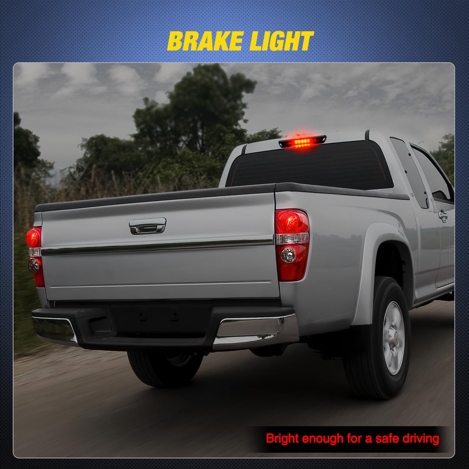 Nilight Third Brake Light Tail High Mount 3Rd Stop Cargo Reverse Led Lights Smoked Lens Compatible With Chevy Colorado And Gmc C