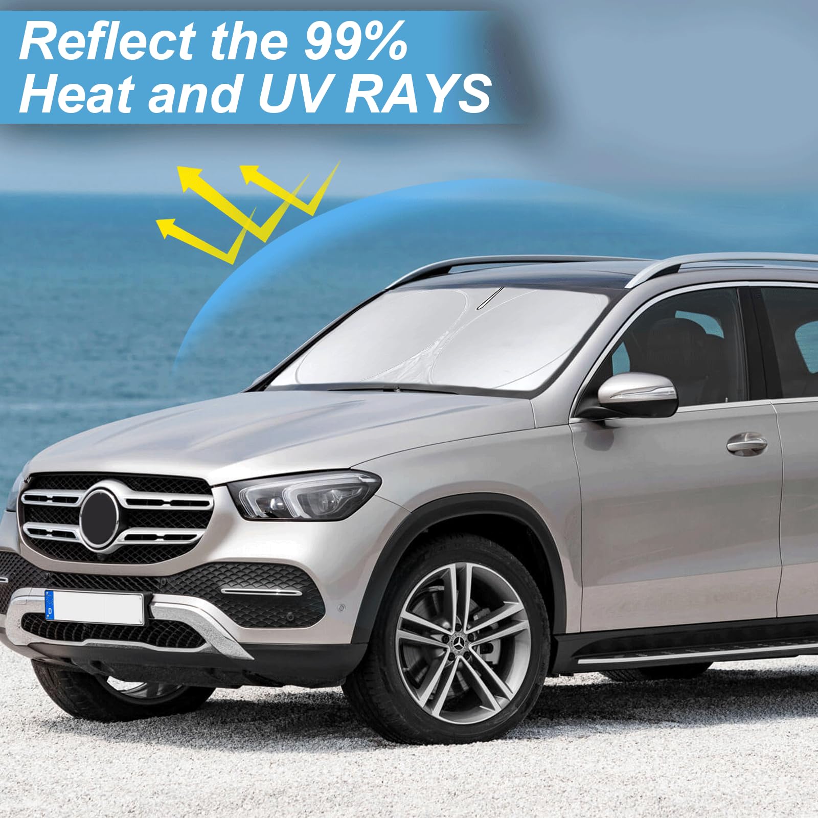 For 2025 E350 Windshield Sun Shade Sunshades For Mercedes Benz Slc 2017-2024 Windshield Cover For 2022 Mercedes E-Class Sedan W2