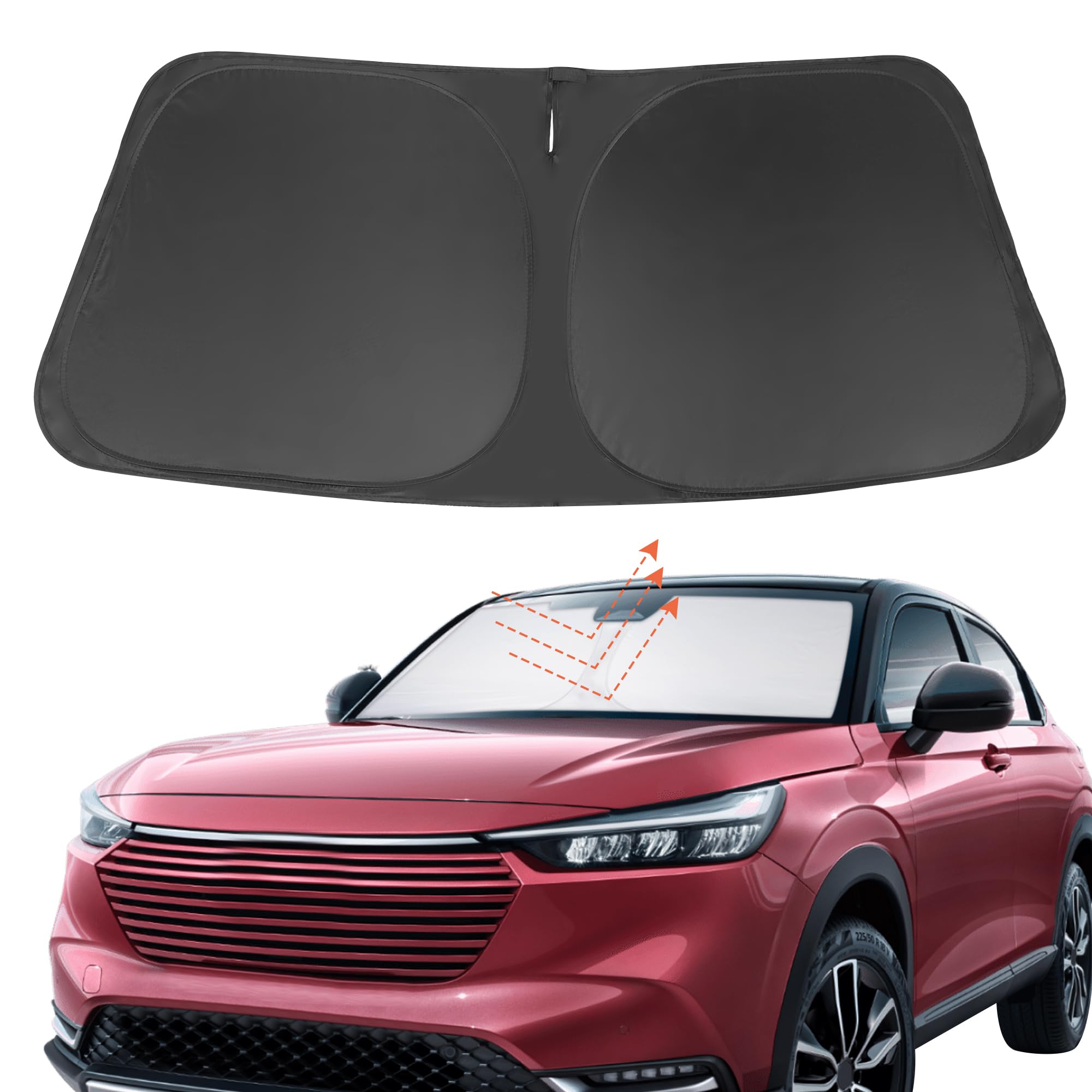 Yycke Windshield Sun Shade Accessories Compatible With 2023-2024 2025 Hrv Hr-V For Honda Foldable Sunshade Sun Visor Blocks Uv