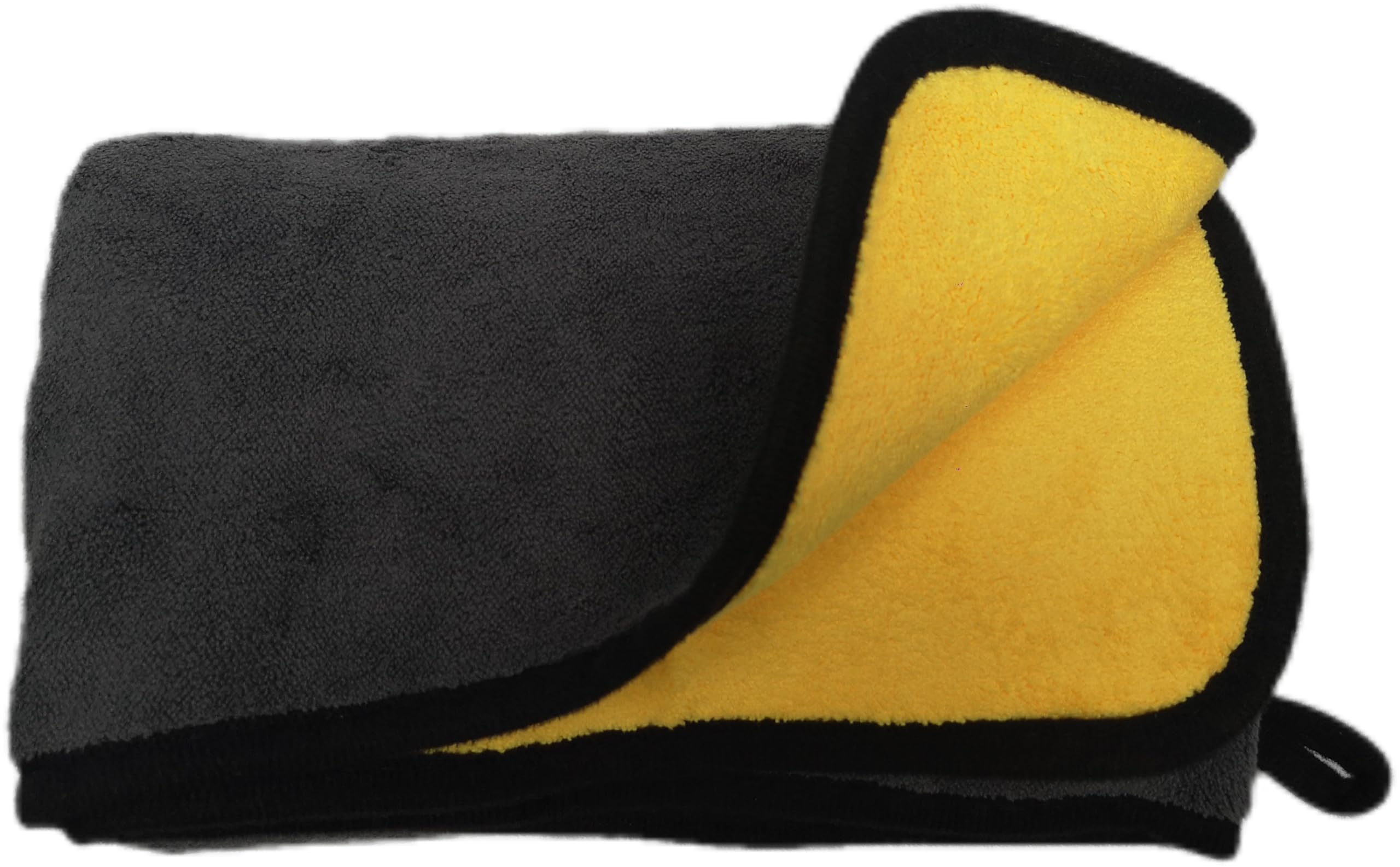 Softbatfy Large Microfiber Drying Towel For Car, Drying Microfiber Xl Towel 800Gsm Automotive No Scratch Lint Free Drying Cloth For Entire Vehicle (36 X 24Inches,Grey-Yellow,1Pack)