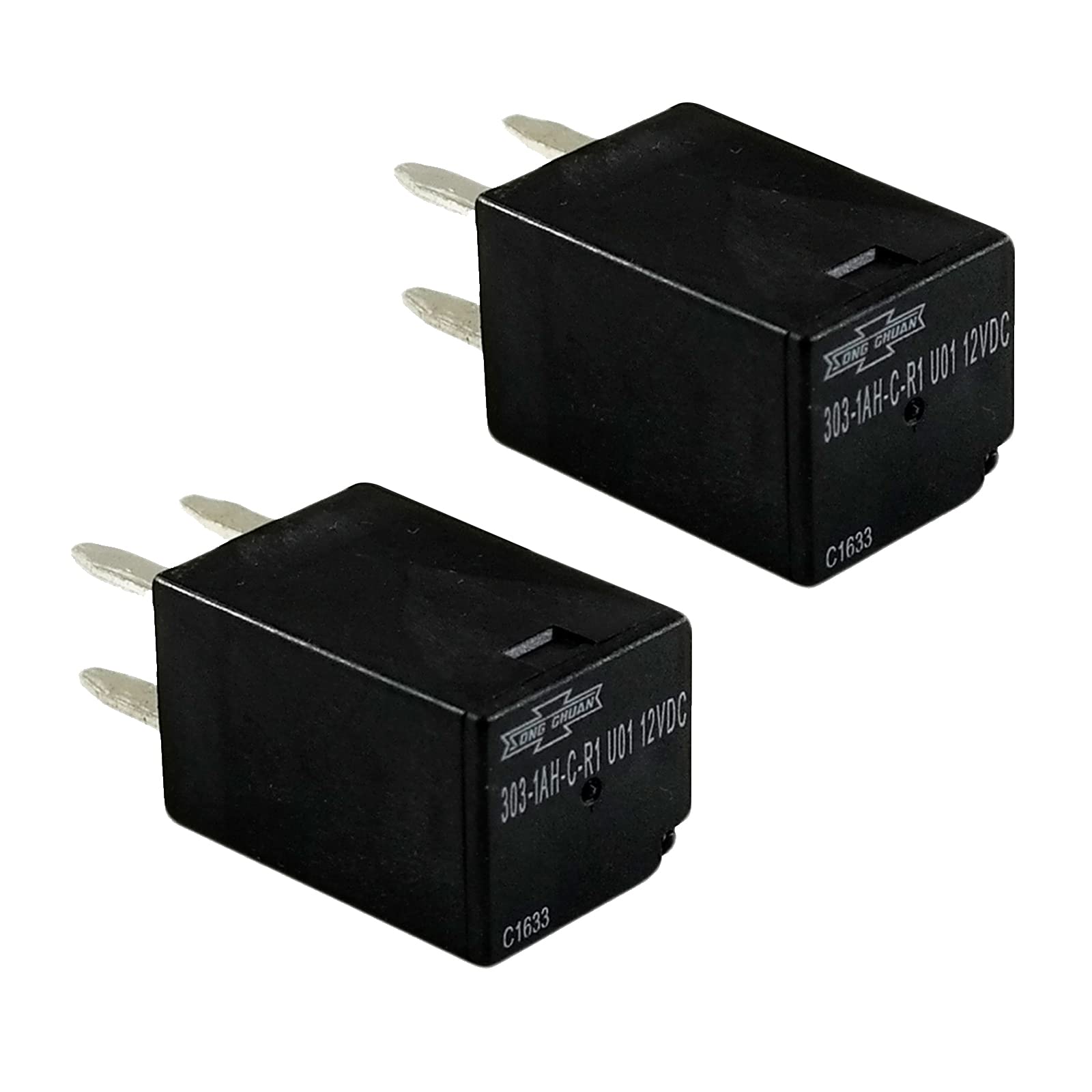 Automotive Purpose Relays 303-1Ah-C-R1-U01-12Vdc Spno 20A 12Vdc For Polaris Rzr Slingshot Ranger Sportsman Cooling Fan Relay (2 Pack)
