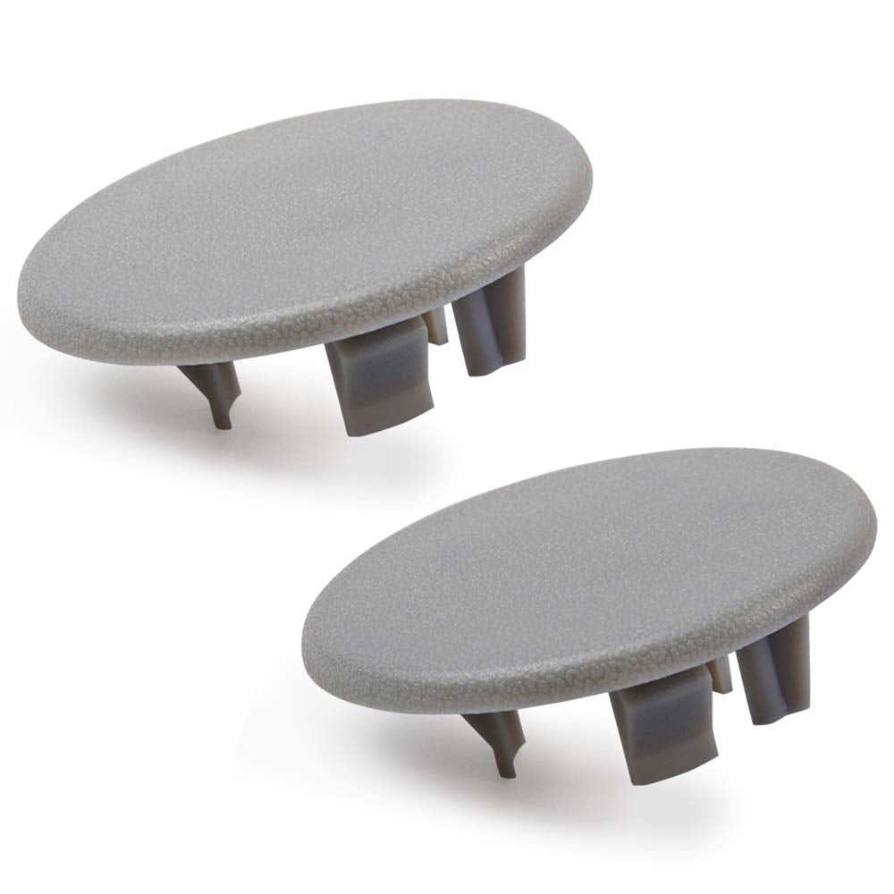 Otuayauto 2Pcs Armrest Cap Cover Replacement For Cadillac Escalade, Chevy Suburban, Tahoe, Gmc Yukon - Left Or Right Rear Bucket Seat Handle Trim Bolt, Oem: 15279689 - Gray