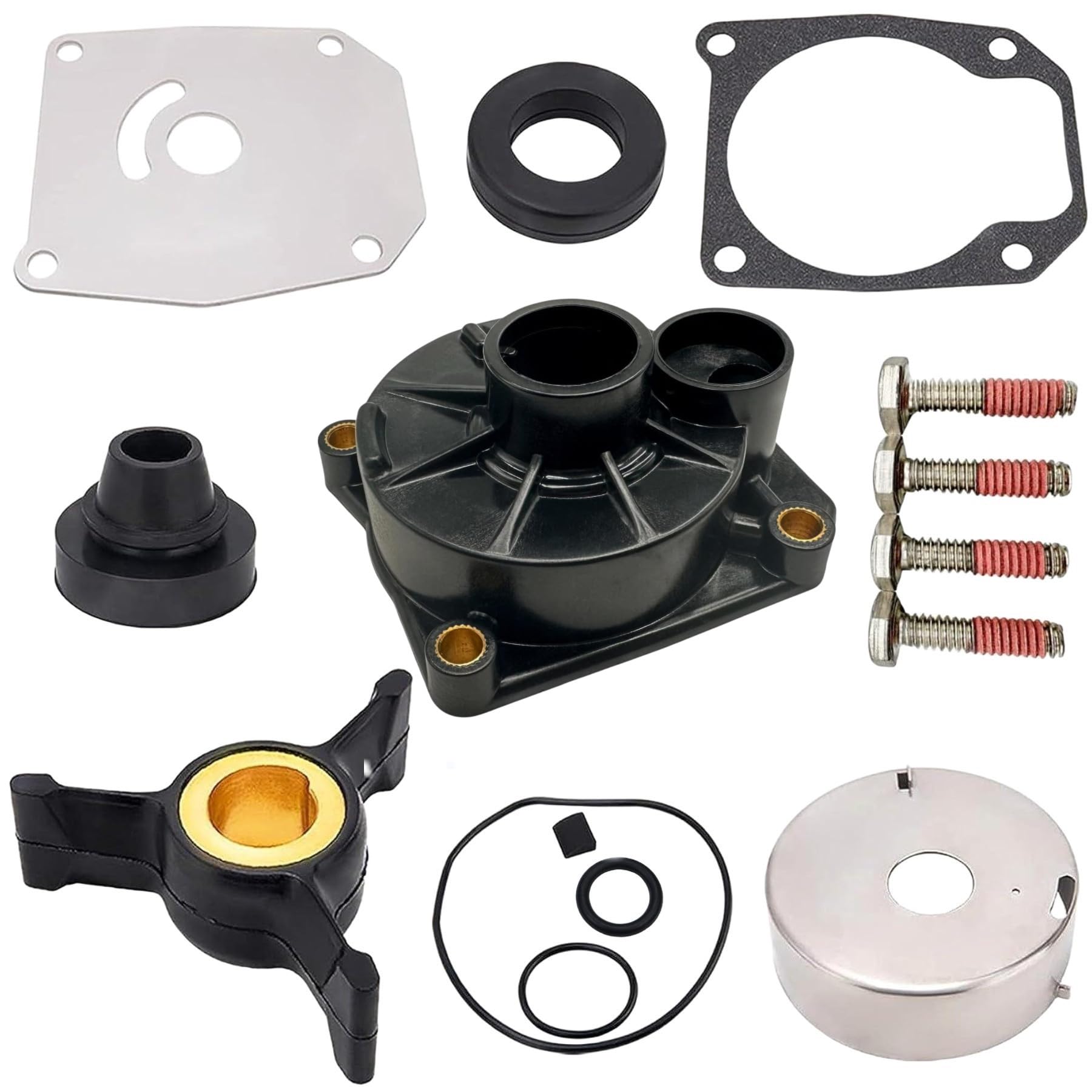 Uanofcn 438592 Water Pump Impeller Repair Kit For Johnson Evinrude 40 45 48 50 Hp Outboard Models 433548 777805 Sierra 18-3454