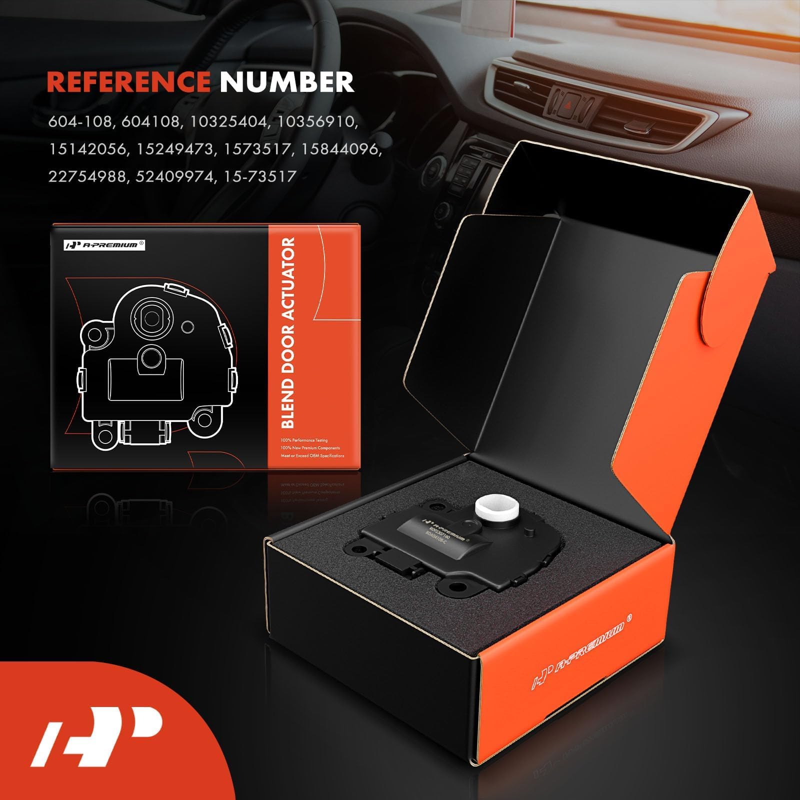 A-Premium Hvac Heater Blend Door Actuator Replacement For Chevrolet Corvette 2005-2013 Impala Malibu Monte Carlo Buick Lacrosse Cadillac Xlr Temperature Blend Door Actuator 1573517