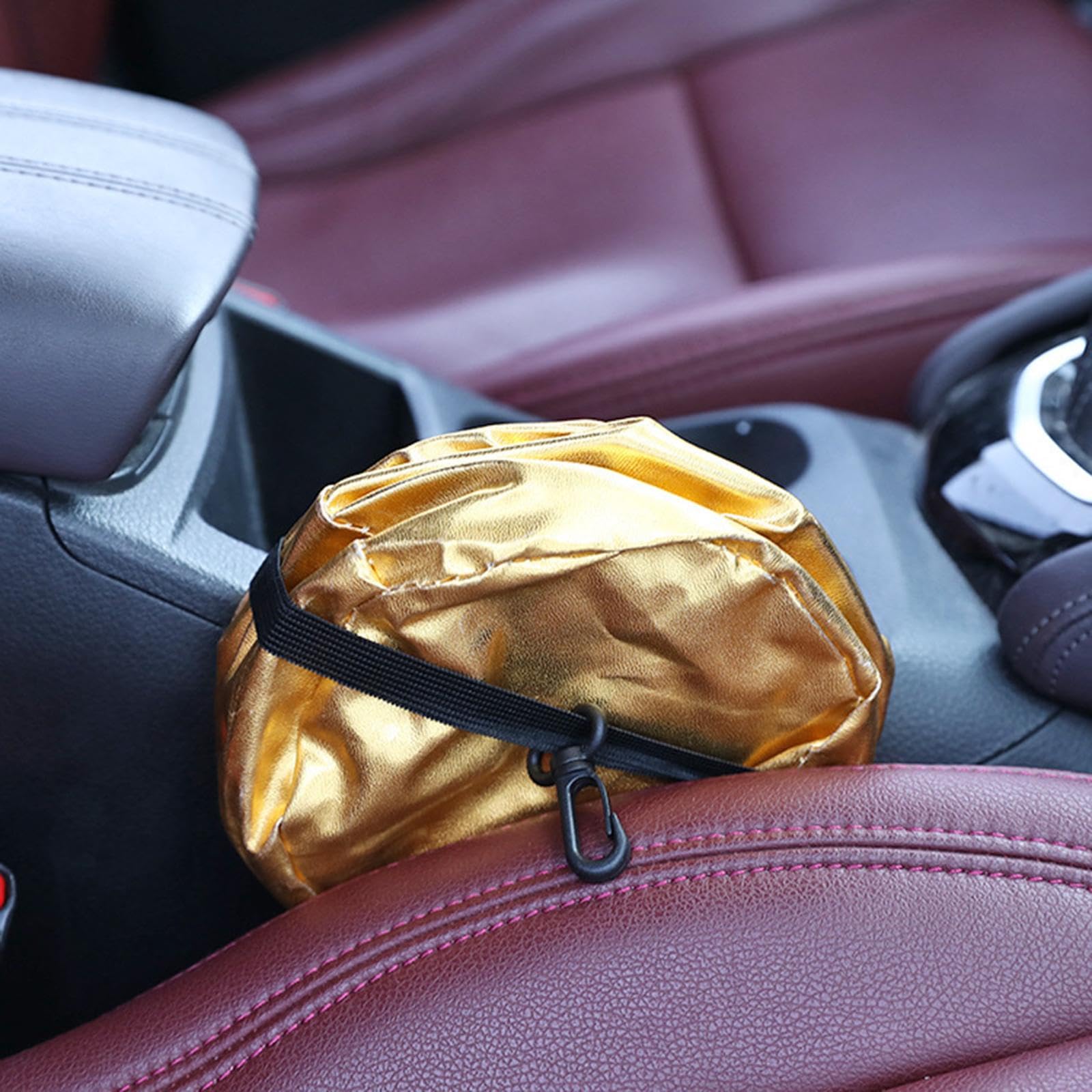 APIRILY Folding Car Trash Can Scratch Resistant Auto Accessories Hanging Garbage Bin Golden | Ebay Motors | Automotive Tools & S