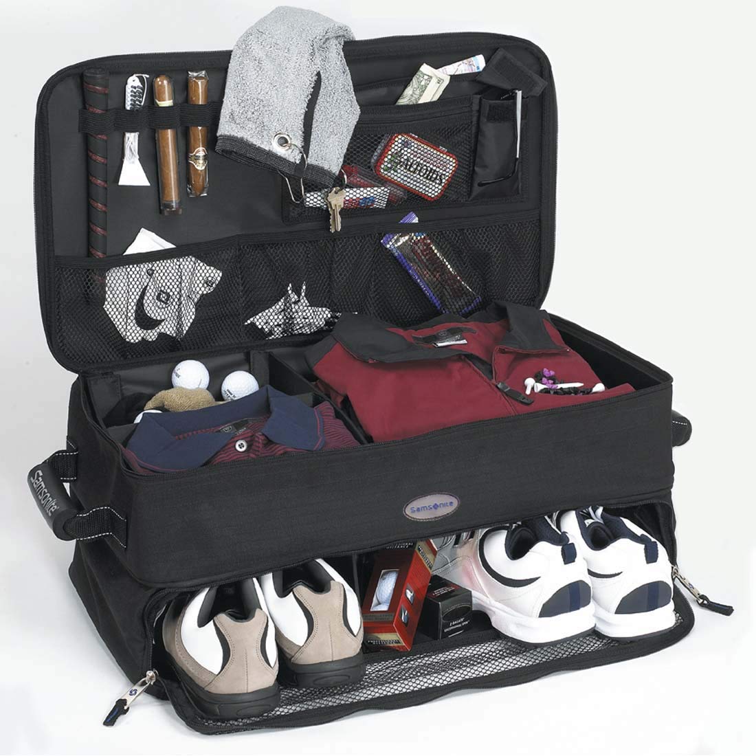 Samsonite Expanding Golf Trunk Locker Organizer, Berry