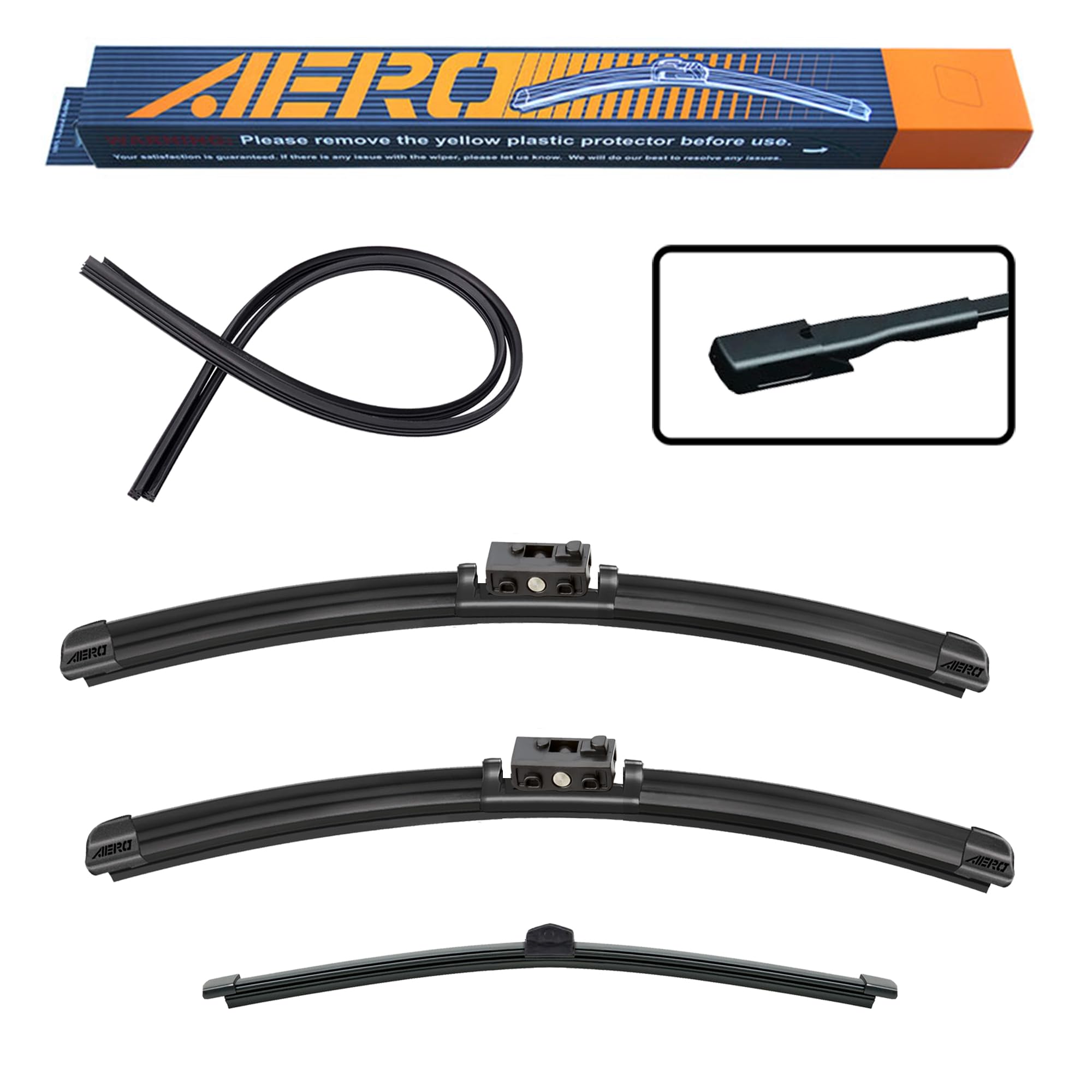 Aero Wipers Replacement For Mercedes-Benz Metris 2023 2022 2021 2020 2019 2018 2017 2016, 28''+18'' Front + 16'' Rear, Windshiel