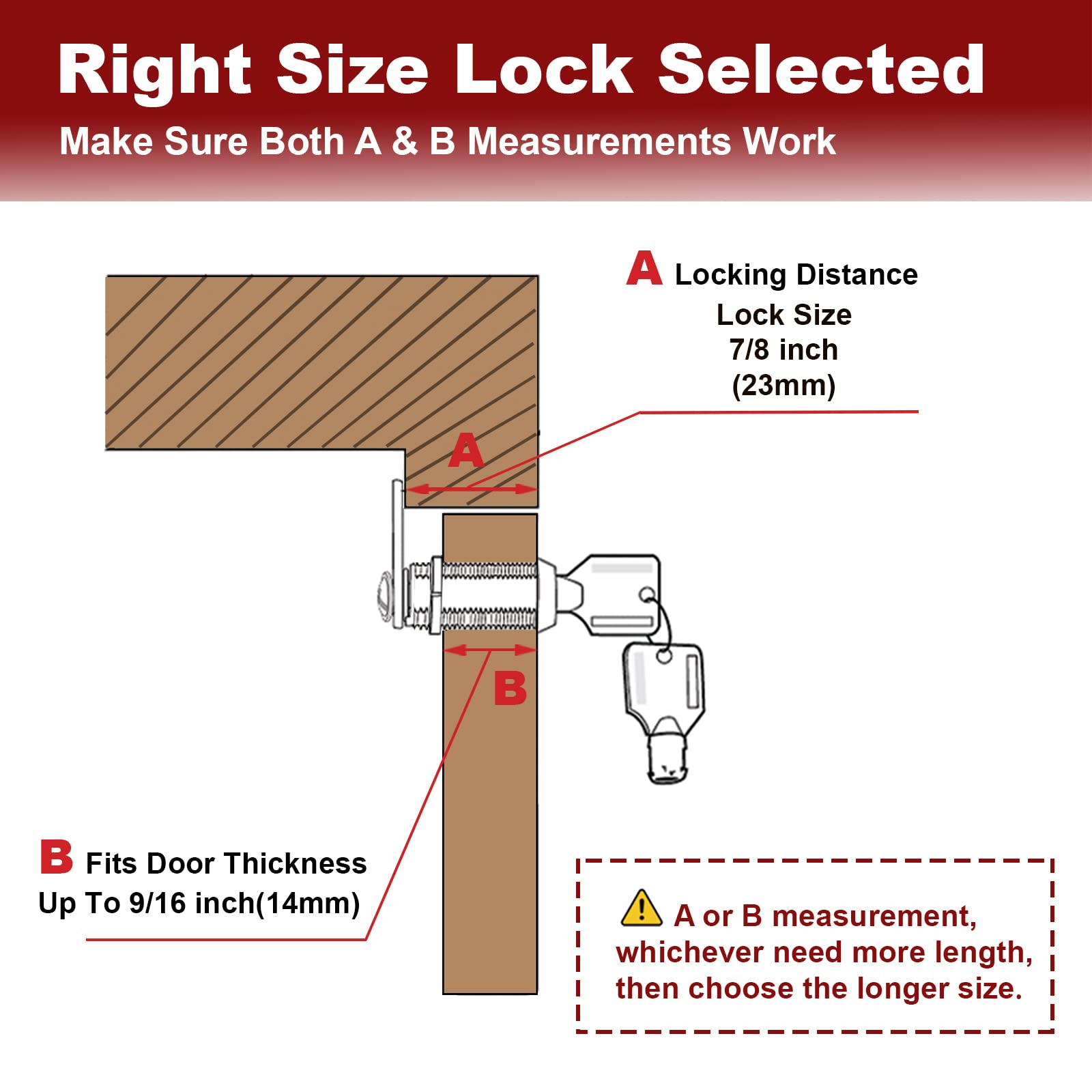 Naissian Rv Locks For Storage Door 7/8 Inch, Rv Compartment Locks Cam Locks For Camper Travel Trailer Cabinet With Keys 7/8, Pack Of 2 Locks With 4 Keyed Alike With Manual