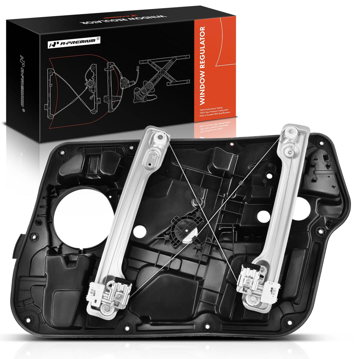A-Premium Electric Power Window Regulator Without Motor with Panel Compatible with Hyundai Sonata 2011-2014 Sedan Front Left Dri
