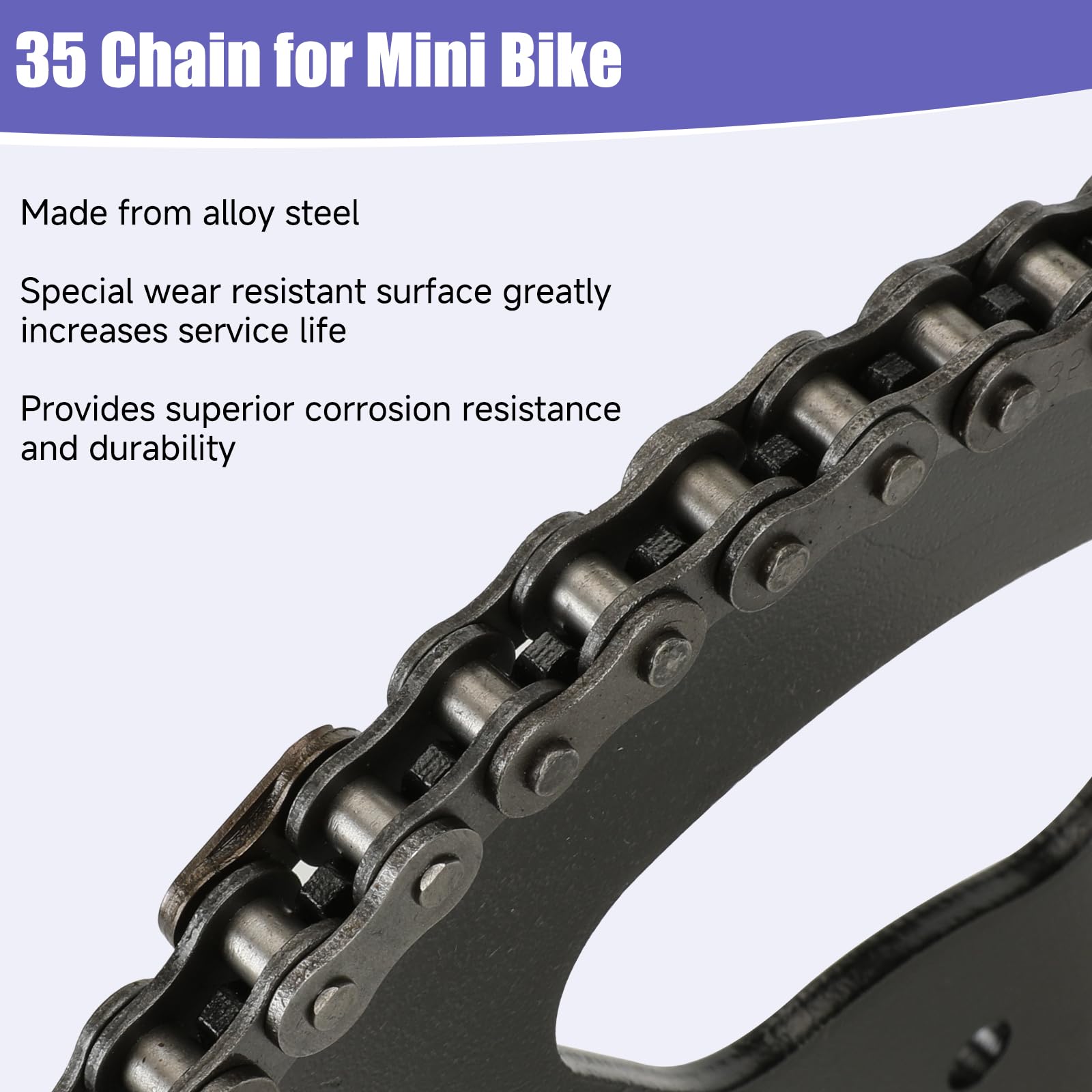 CILOYU 35 Chain 140 Links Chain Breaker Compatible with Coleman Mini Bike CT100U CC100X Baja DB30 Motovox MBX10 MBX11 Predator 7