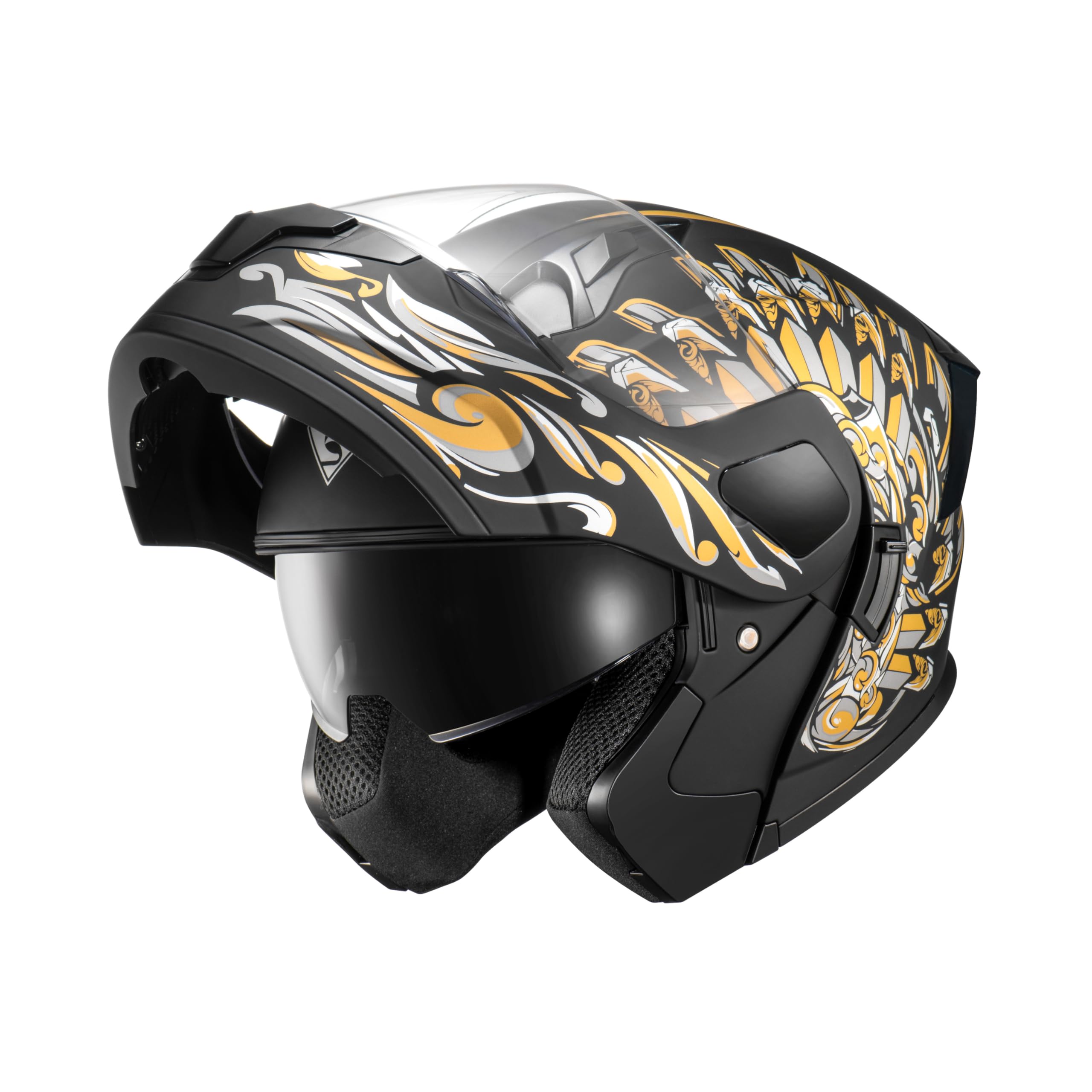 Kypara Motorcycle Dual Visor Flip Up Modular Full Face Helmet With Dot Certification Of Impressionism (L, Michael.Matt)