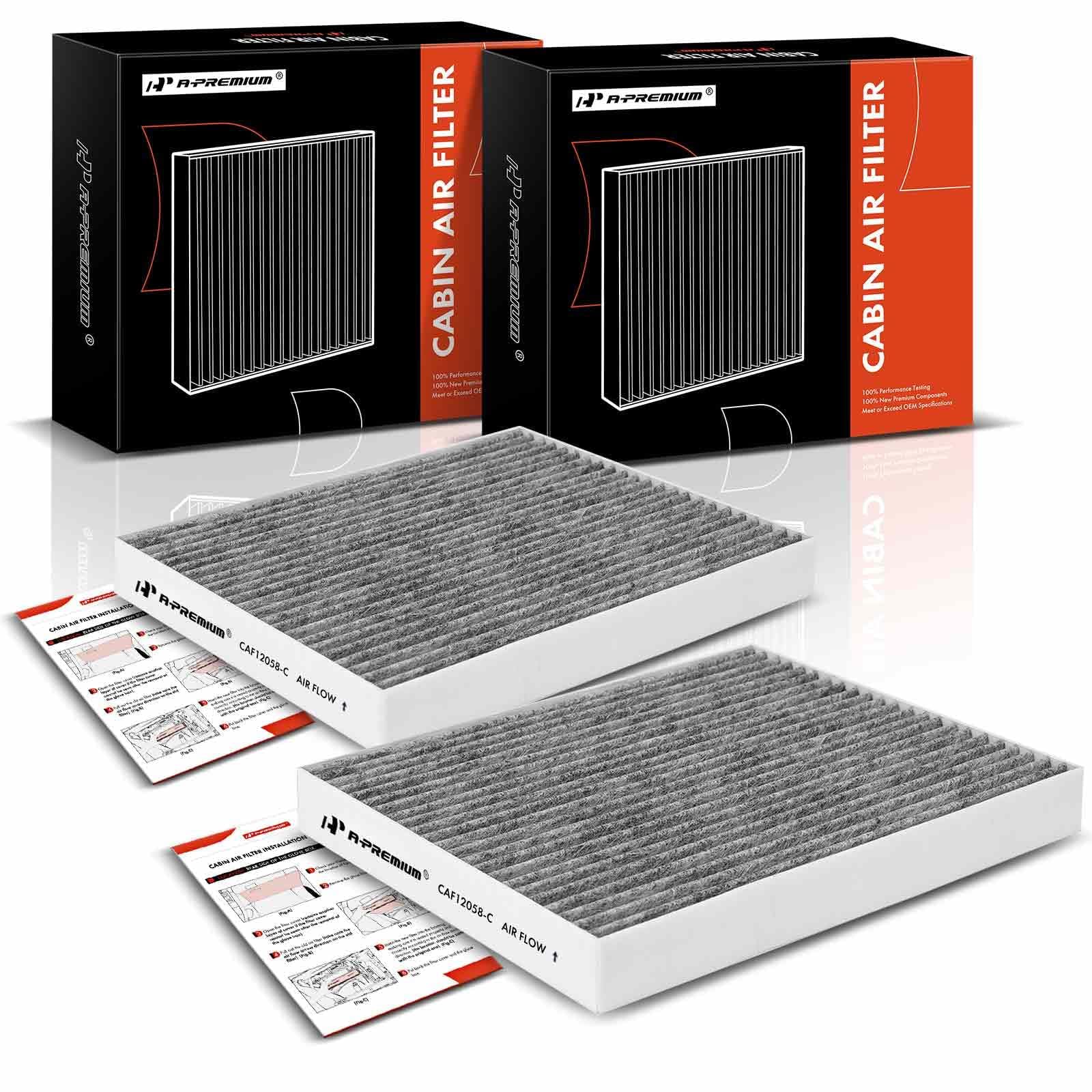 A-Premium 2-PC Cabin Air Filter with Activated Carbon Compatible with Hyundai Accent 2018-2022, Elantra 2017-2020, Elantra GT & Kia Forte 2019-2023, Forte5, Rio 2018-2023 - Replace# 97133-F2000