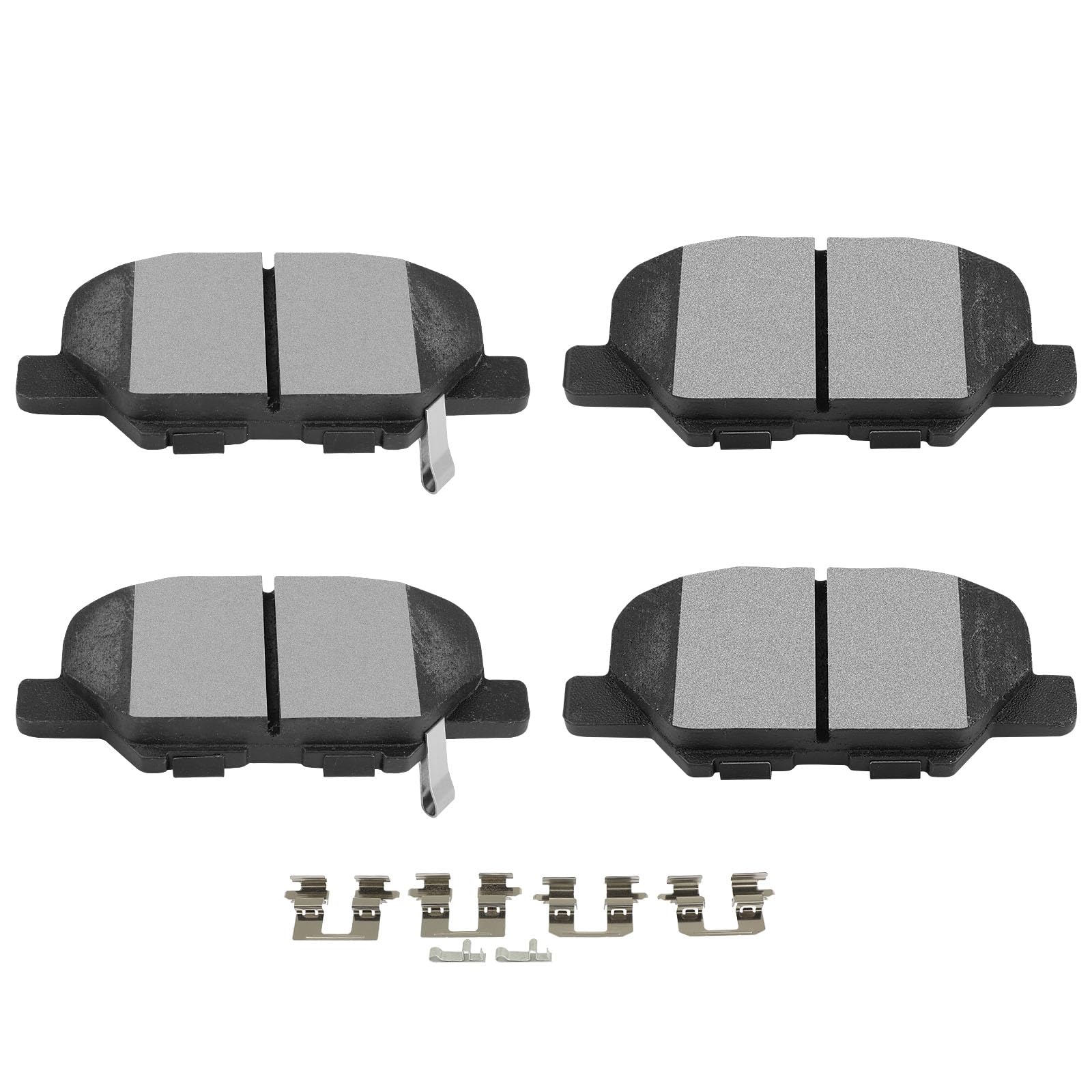Scitoo Rear Disc Brake Pad Set 4Pcs W/Hardware Fit For Mazda For 3 / For 3 Sport/For 6, For Mitsubishi For Outlander/For Outland