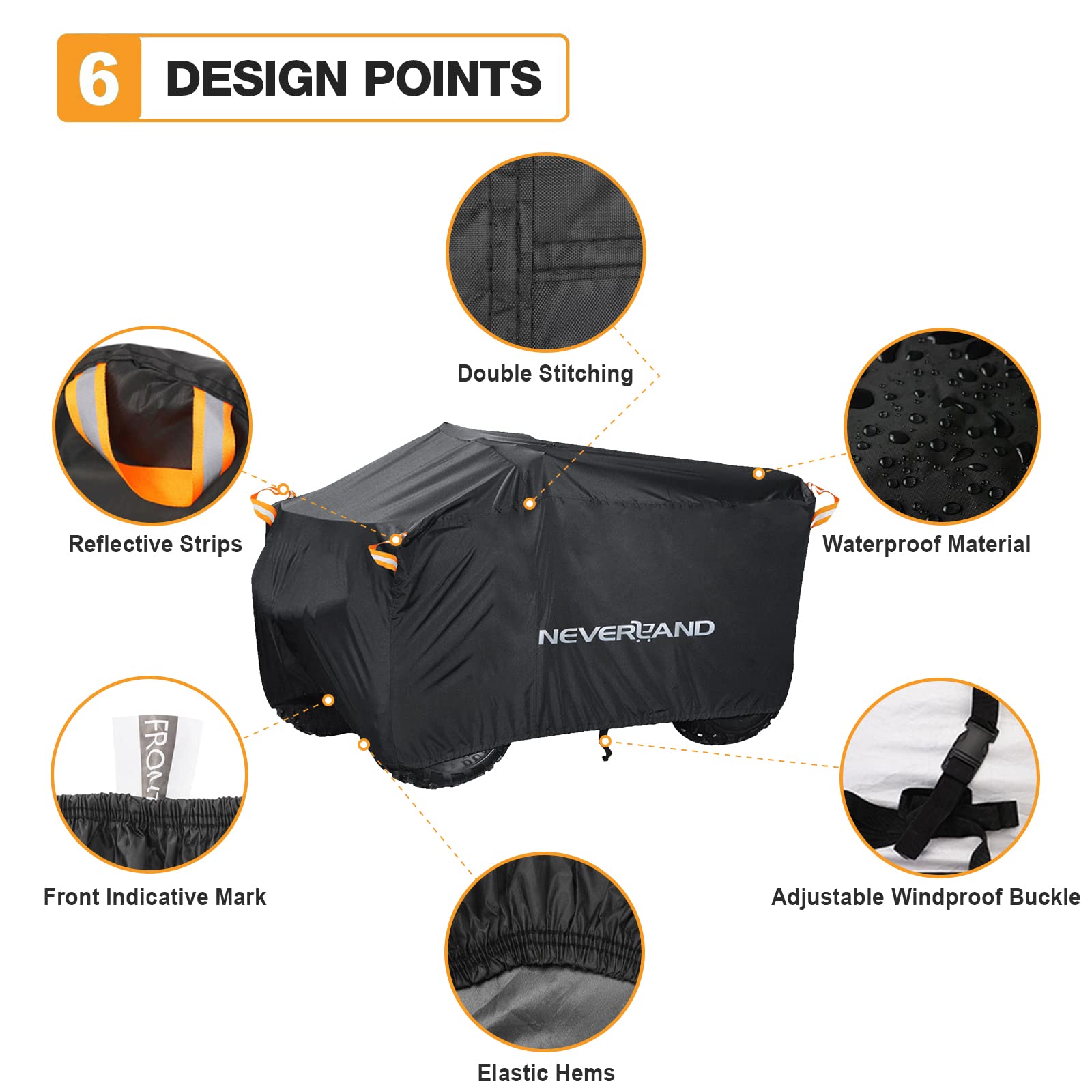 Neverland Atv Cover Waterproof Heavy Duty 4 Wheeler Cover Quad Cover All Season Weather Proof Outdoor Uv Protection For Polaris