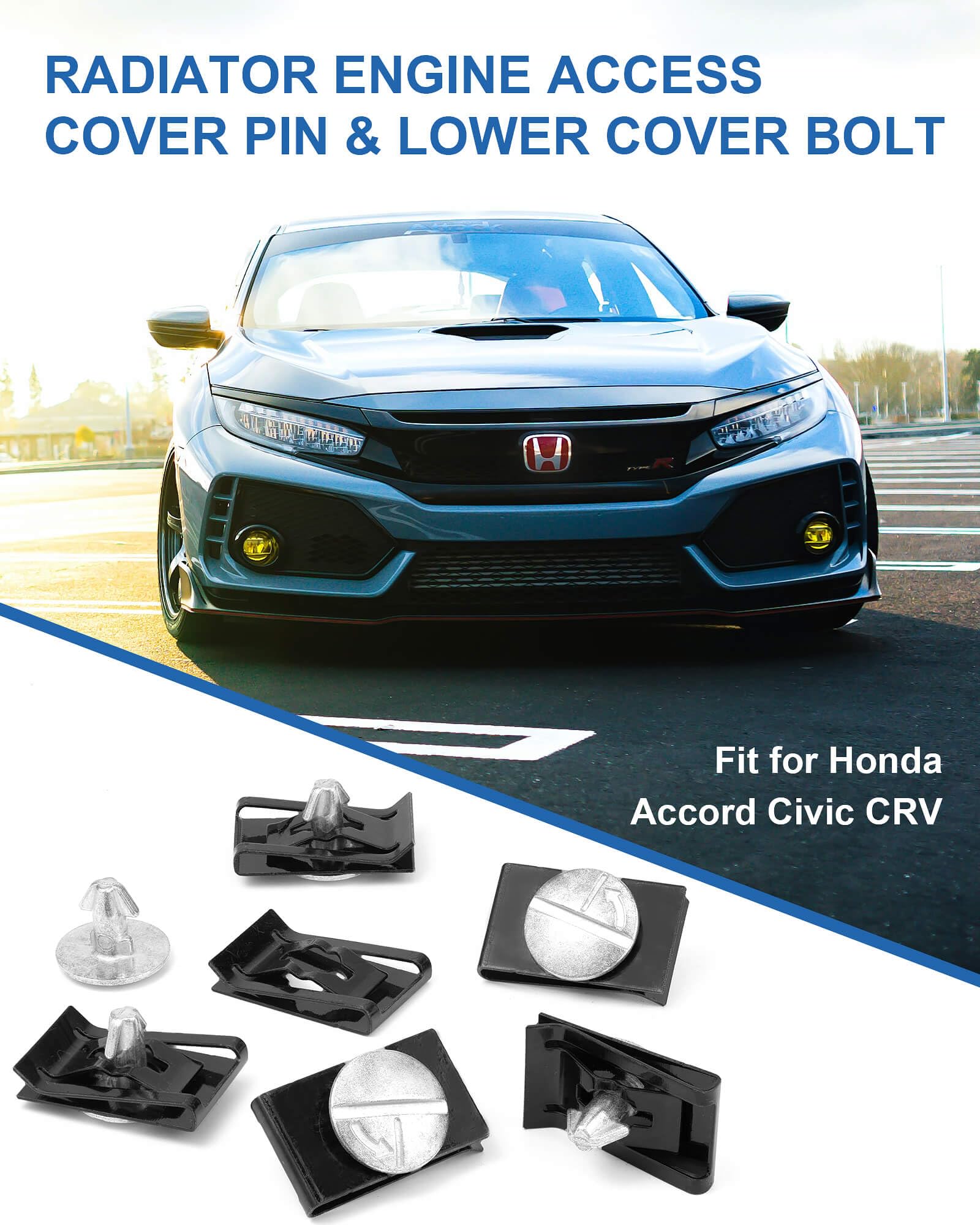 Vomika Lower Engine Cover Pin Screws, Premium Radiator Engine Access Cover Pin Clips, Engine Splash Shield Bolt Screw Fastener C