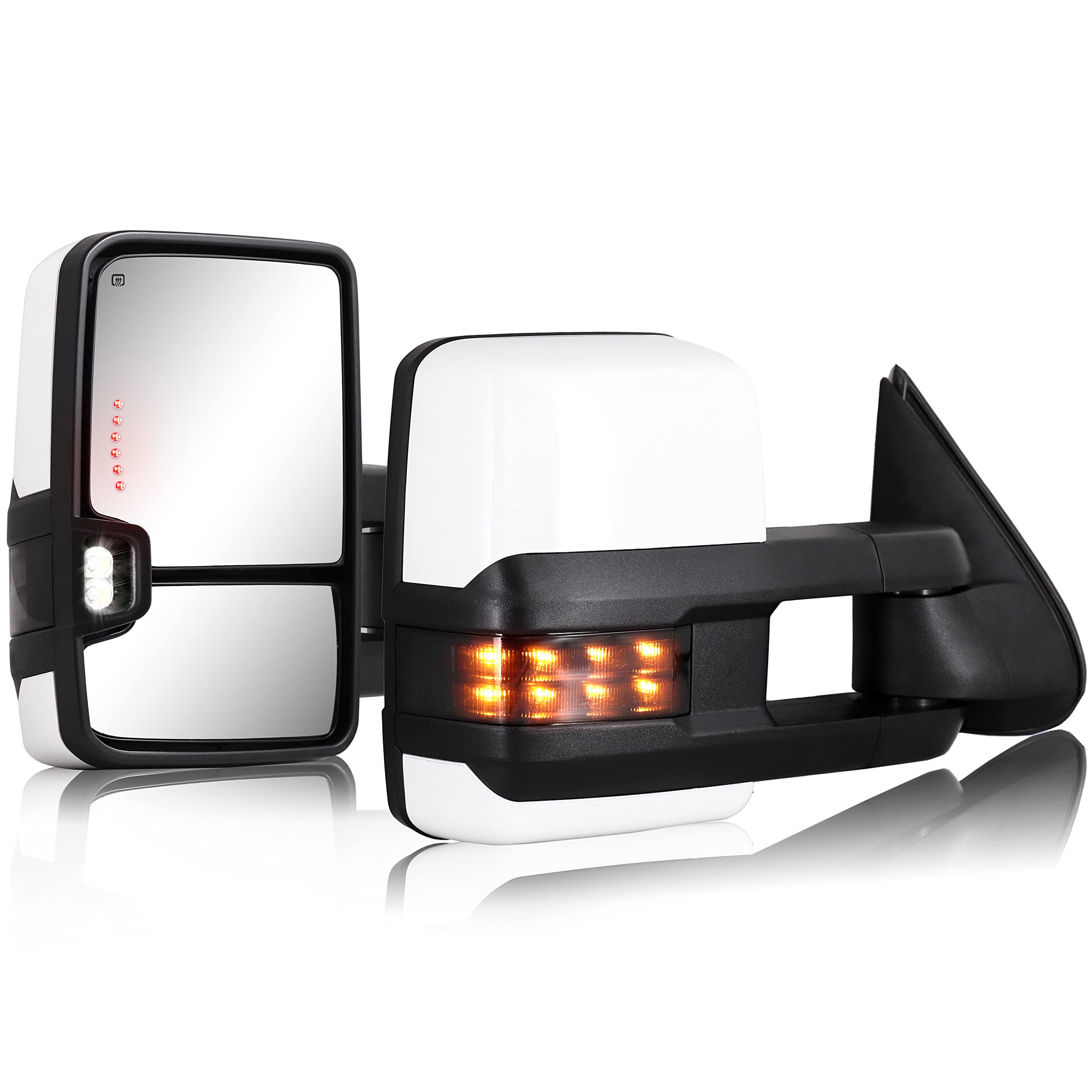 Towing Mirror for Silverado Sierra - Compatible with 2003-2007 Chevy Silverado GMC Sierra Tow Mirrors with Power Adjusted Heated