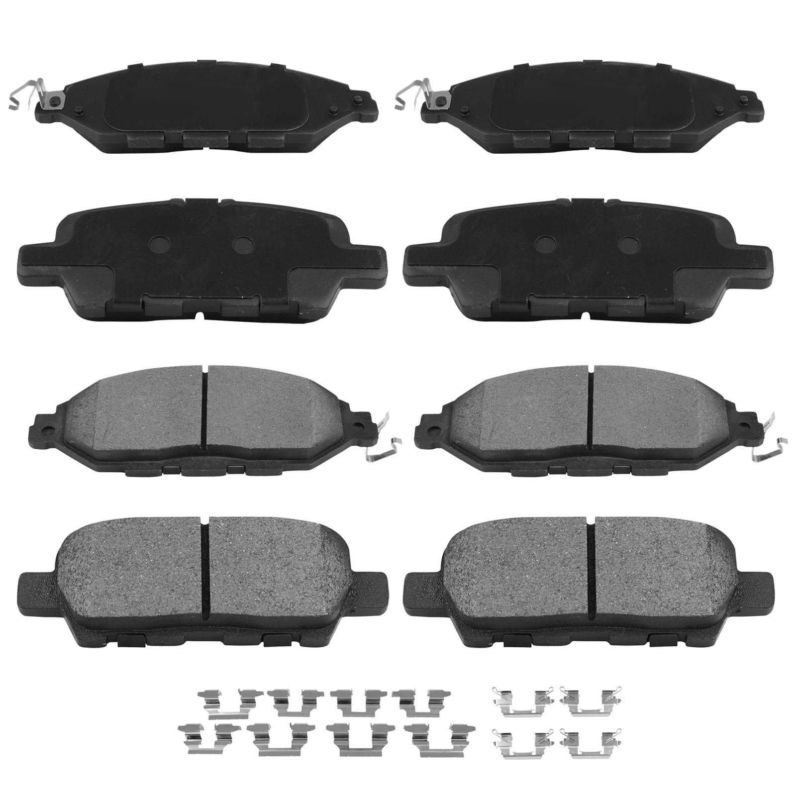 Automuto 8Pcs Front & Rear Ceramic Disc Brake Pads Set D1649 D1415 For Infiniti Jx35 2013,For Infiniti Qx60 2014-2019,For Nissan