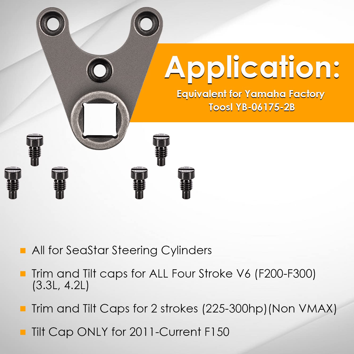 Yoursme Trim/Tilt Pin Wrench MT0004, 38mm x 4mm, Alloy Steel, Grey for Seastar & Yamaha 4 Stroke V6 Hydraulic Cylinders
