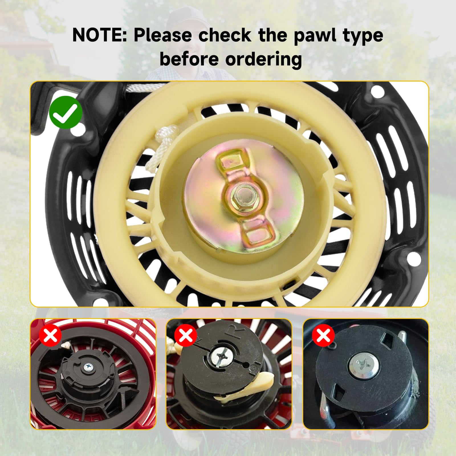 Hiaors Pull Start Recoil Starter Assembly For Predator 212Cc 196Cc 5.5Hp 6.5Hp Ohv Engine Coleman Ct200U Bt200X Baja Trailmaster Kt196 Lawn Mower Generator Pressure Washers Mini Bike Go Kart Parts