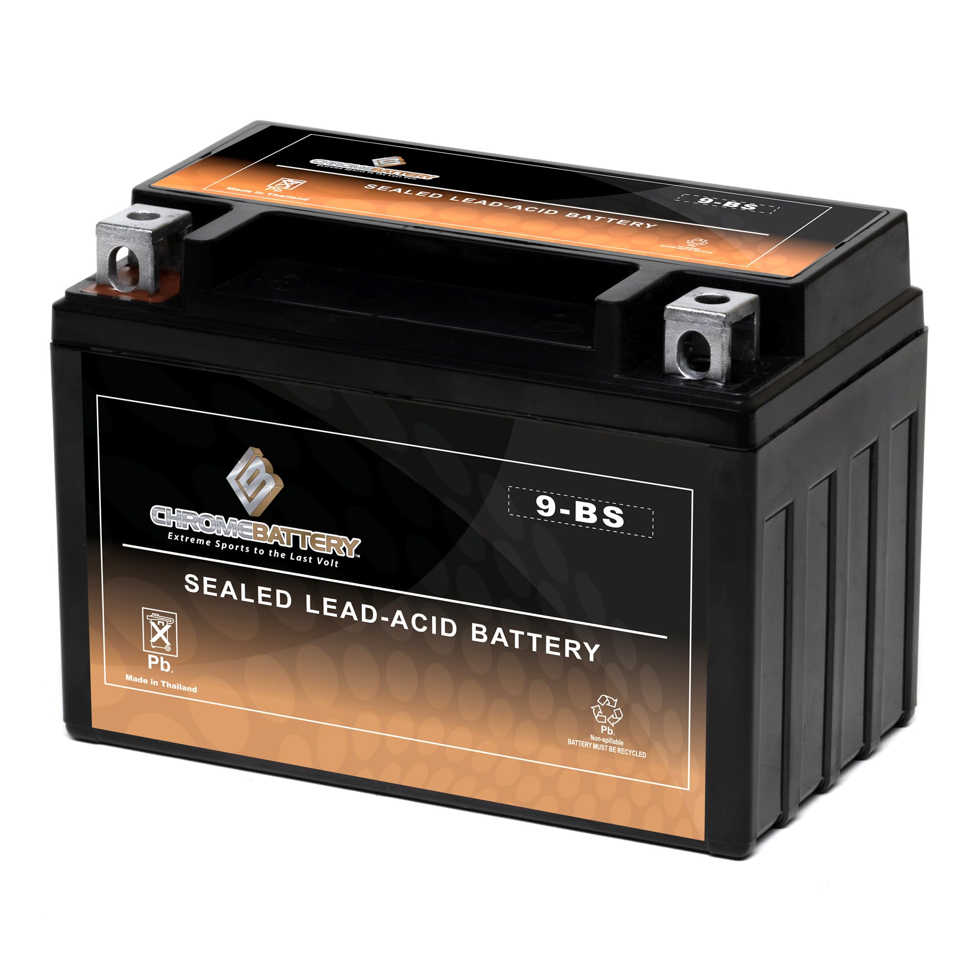 Cb Chromebattery 9-Bs Maintenance-Free, 120Cca, 12V 10Ah Battery Replacement For Atv, Motorcycle, Jet Skis, Scooter, Utv, And Mo