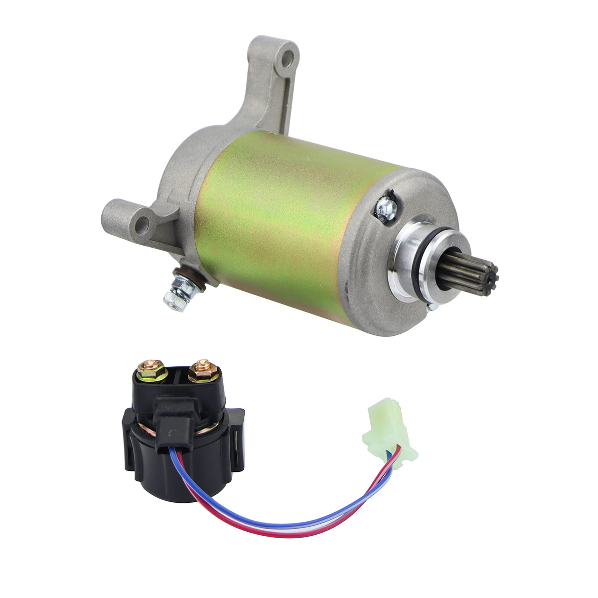 Hity Motor Starter & Relay Solenoid For Yamaha Warrior 350 Yfm350 1987-2004 Moto-4 350 Yfm350 1987-1995 Kodiak 400 Yfm400 1993-1998 Terra Pro 350 Yfp350U 1988 Big Bear 350 Yfm350U 2X4 1996-1999 Atv