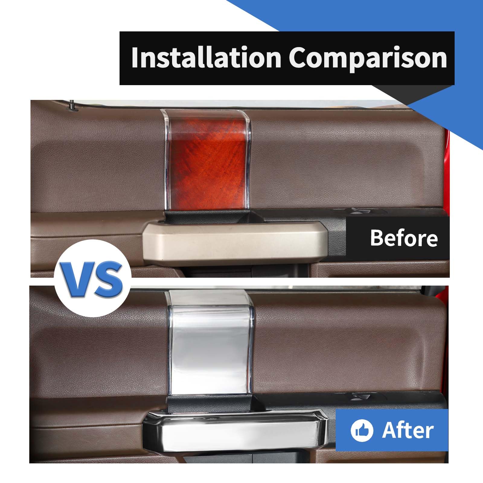 Voodonala For F150 2015-2020 Interior Door Handle Cover With Door Panel Cover Compatible With Ford F-150 2015-2020, F150 Interio