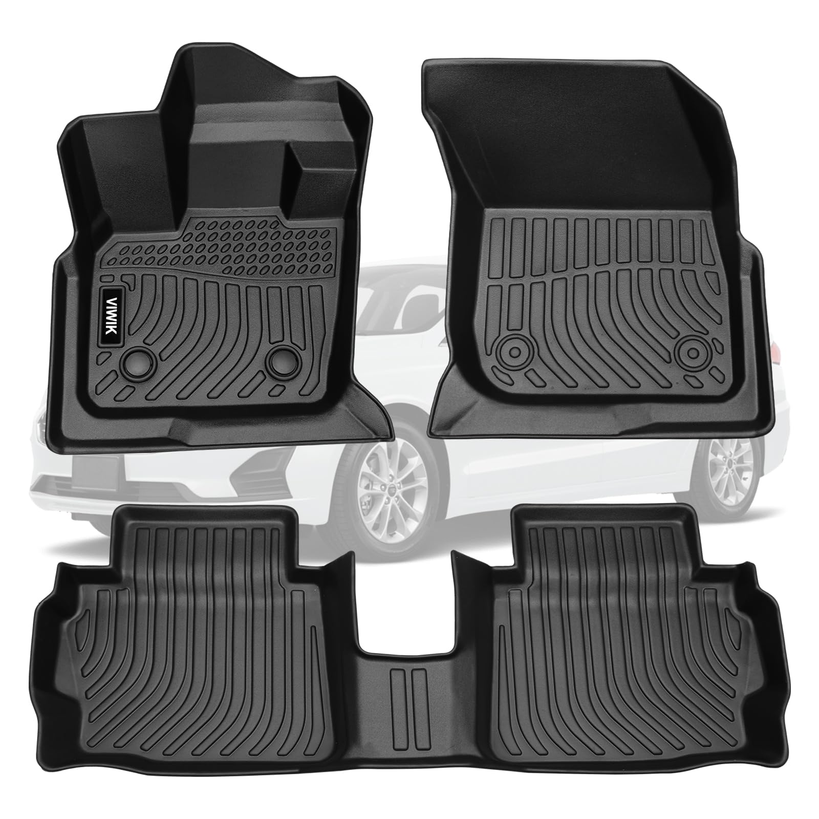 Viwik Floor Mats Compatible For 2017-2020 Fusion/2017-2020 Mkz, Car Mats All Weather Protection Custom Full Set Floor Liners Inc