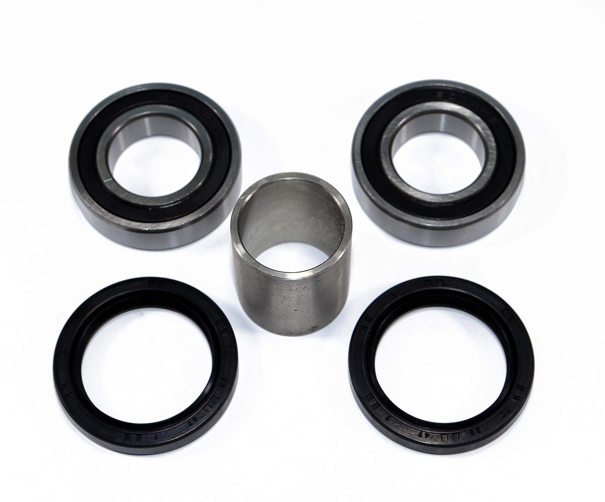Compatible with Kawasaki Mule Front Axle/Suspension/Knuckle Wheel Bearings, Seals, & Spacer/Collar Kit - KAF620 / KAF590 / 2510/
