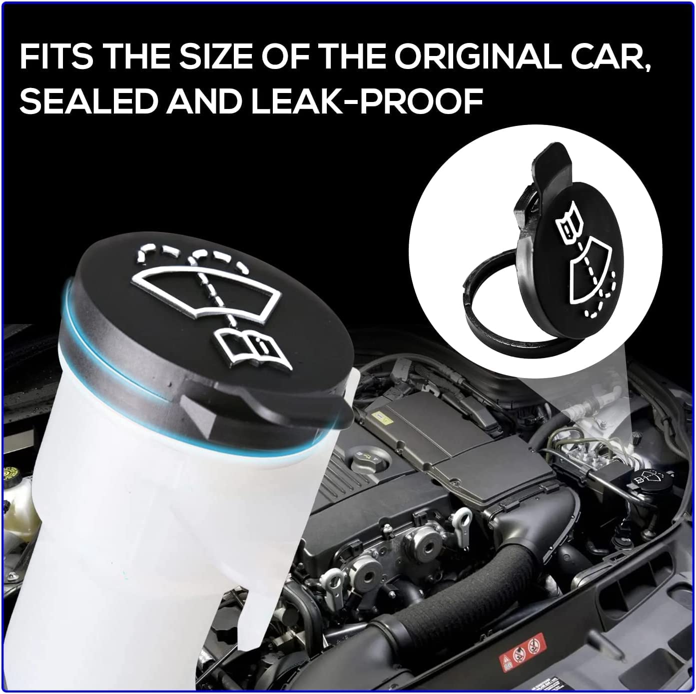 Rydowenna 2Pcs Windshield Wiper Washer Fluid Reservoir Tank Bottle Cap Replacement Cap Compatible With Gmc Chevrolet Buick Cadil