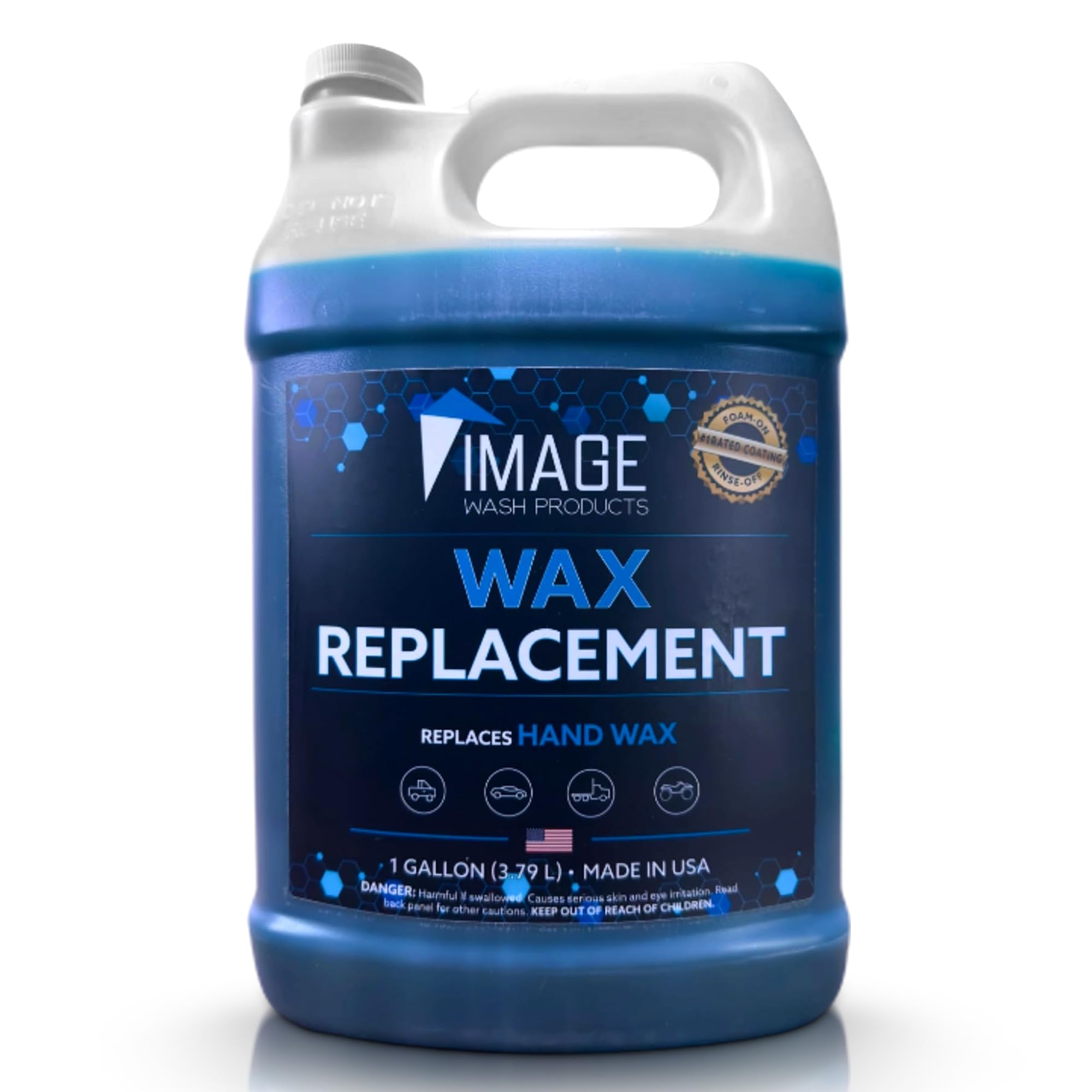 Image Wash Products Wax Replacement (Foamable) - Protectant For Any Size Vehicle. Foam On/Rinse Off (128Oz)