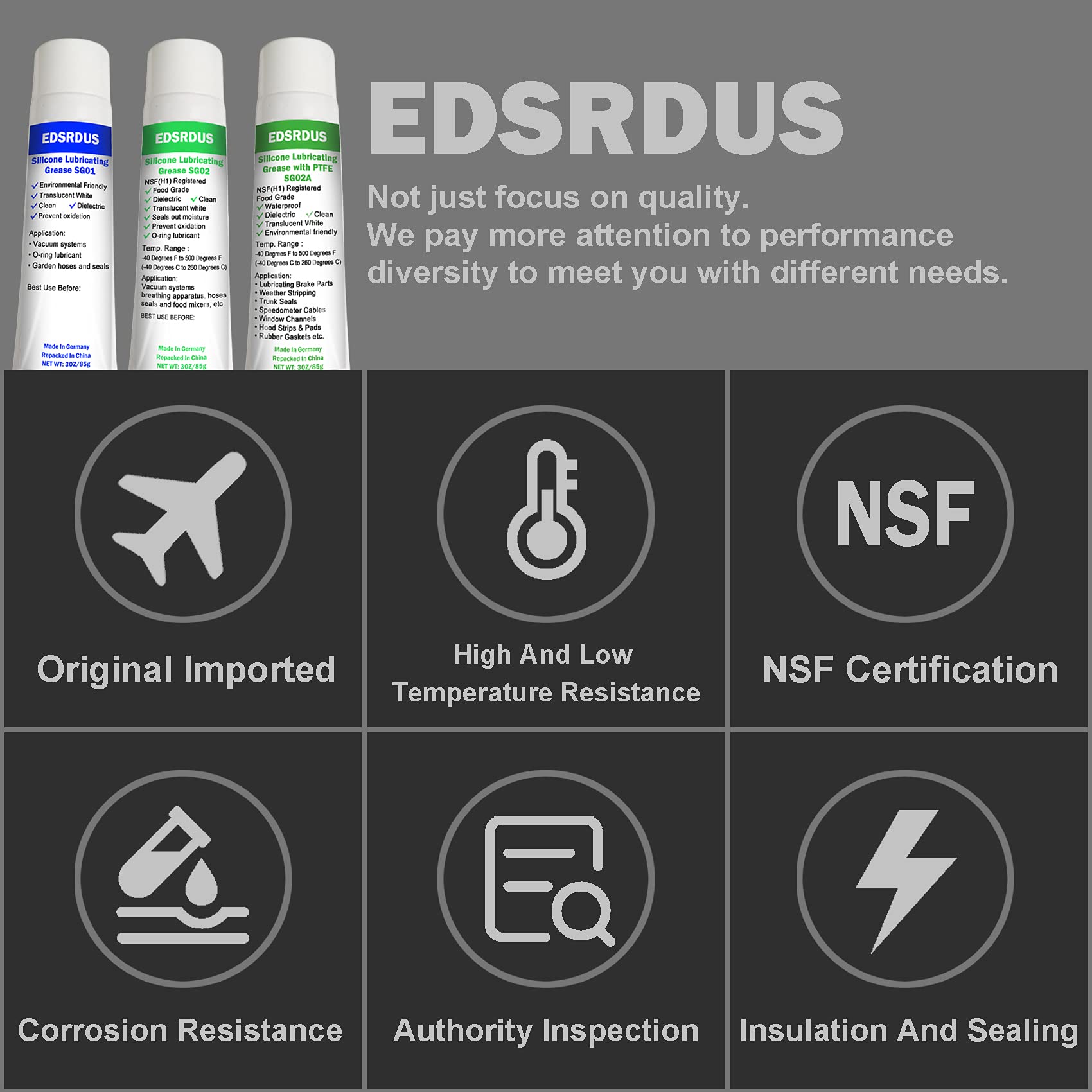 Edsrdus Sg01 Silicone High-Dielectric Grease For Electrical Connectors Valve Waterproof Insulation O-Ring Lubricant 3Oz(85G)
