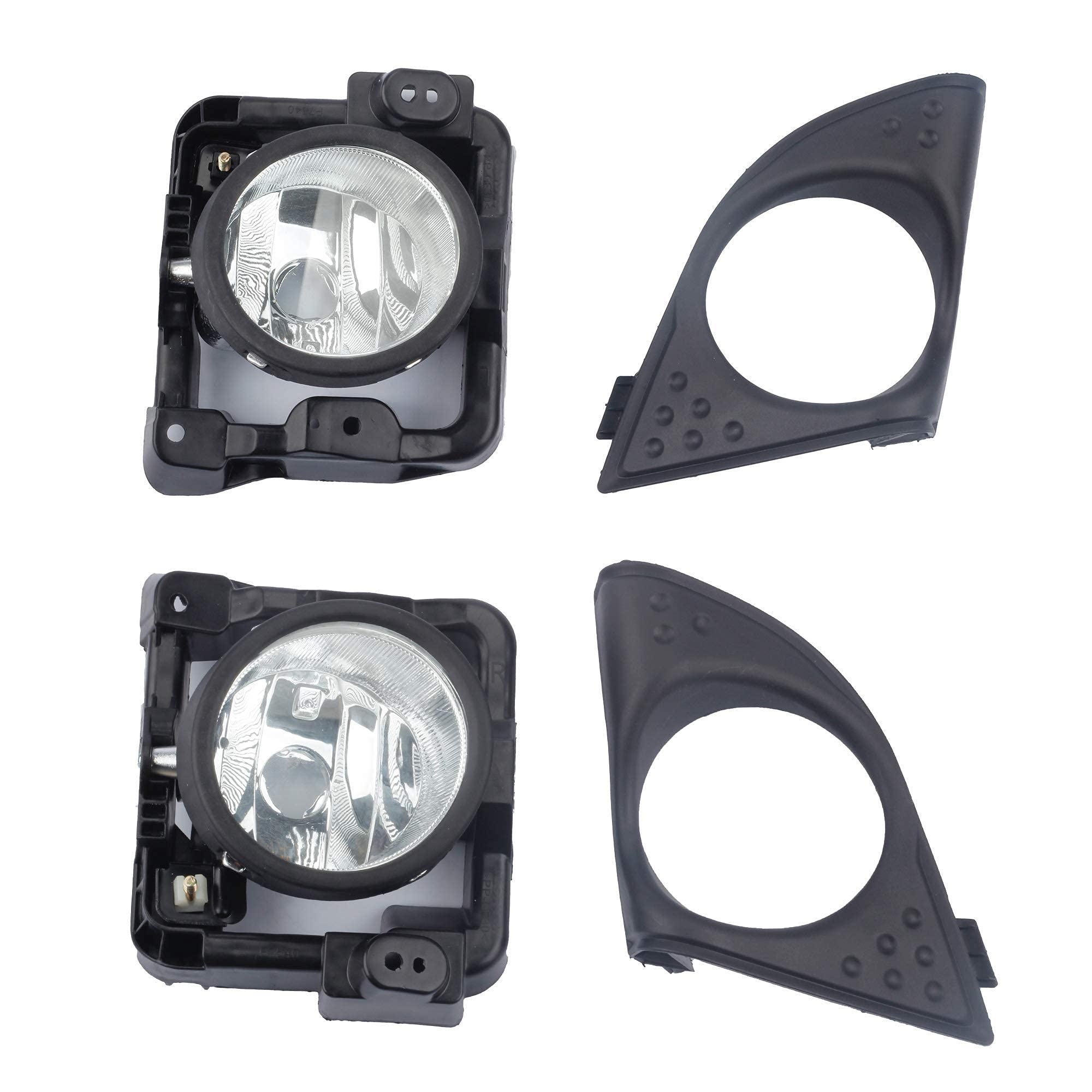 Dasbecan 33900Tl0A01 Fog Lights Housings Shell With Bulbs And Wiring Harness Kit Front Bumper Led Fog Bulbs Compatible With Honda Acura Tsx 2009 2010 Replaces 33950-Tl0-A01 33900Tl0A01 2 Pack