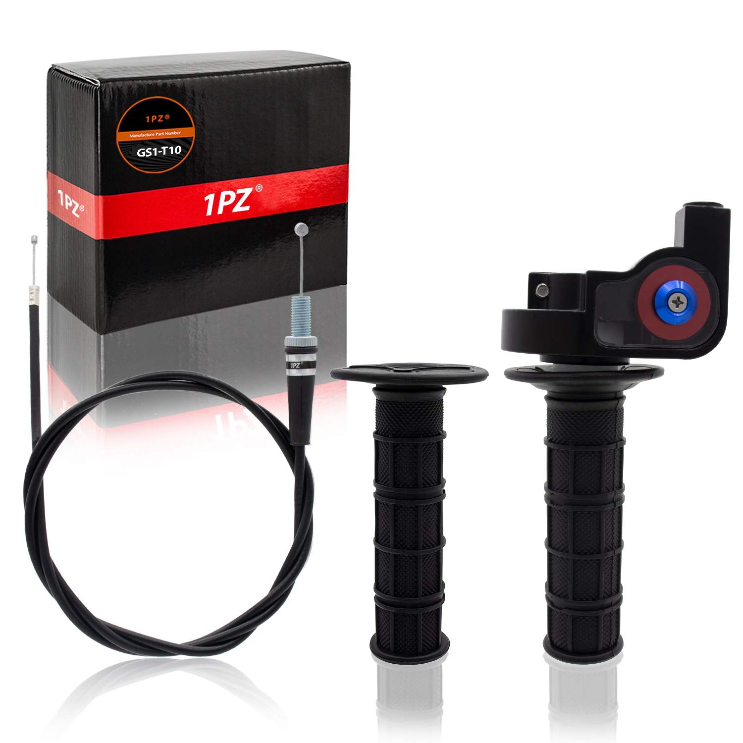 1Pz Gs1-T10 Heavy Duty 7/8' 22Mm Twist Throttle Grips Cable For Crf Klx Ttr 110 125 150 200 250 Cc Dirt Pit Bike