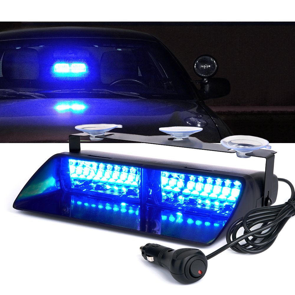 Xprite Blue Led Emergency Dash Strobe Light, Interior Windshield Safety Warning WBCARB01G9C4MXI