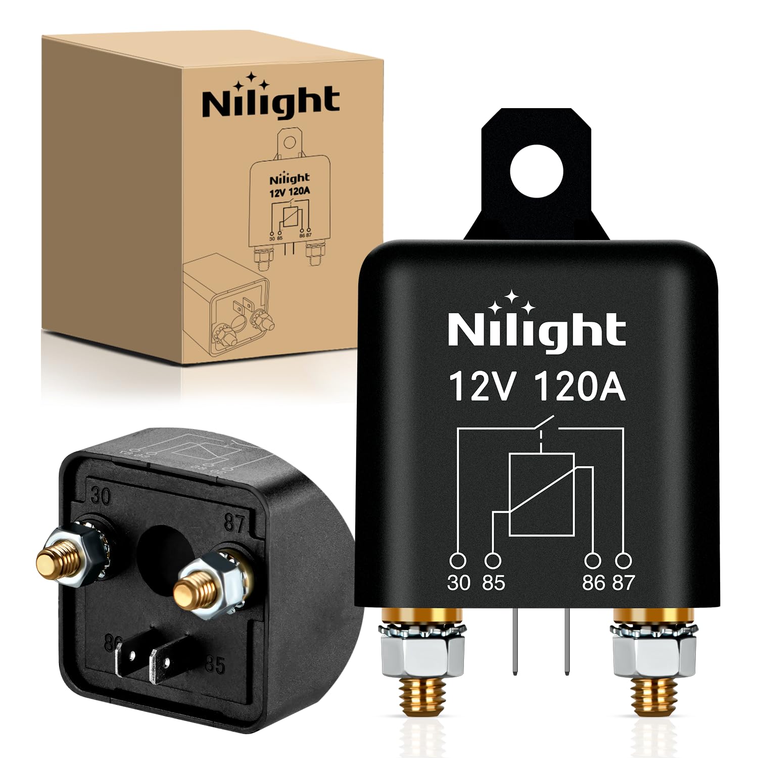Nilight Remote Battery Disconnect Switch 12V 250A Car Anti-Theft Kill Switches Upgrade Prevent Power Drain With Wireless Remote