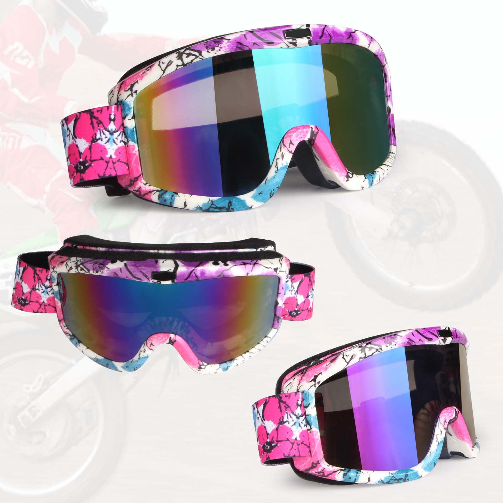 Pink Atv Goggles For Adult Dirt Bike Goggles Youth Motorcycle Goggles Kids Women Motocross Goggles Mx Goggles Utv Goggles Helmet