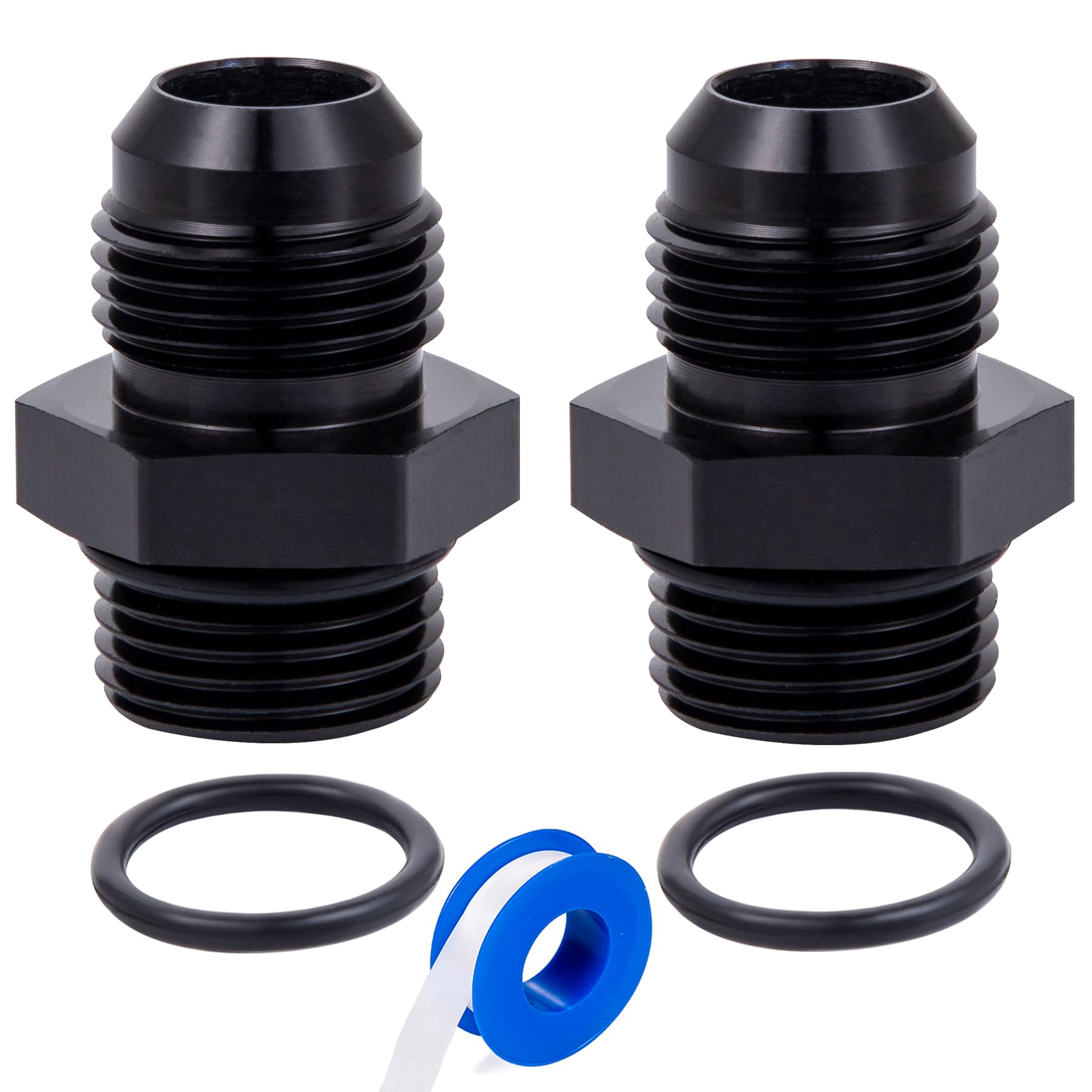 Breezliy 8An Male Flare To An8 Orb Male O-Ring Fitting Adapter 2Pcs (8An To8An Orb 2Pack)