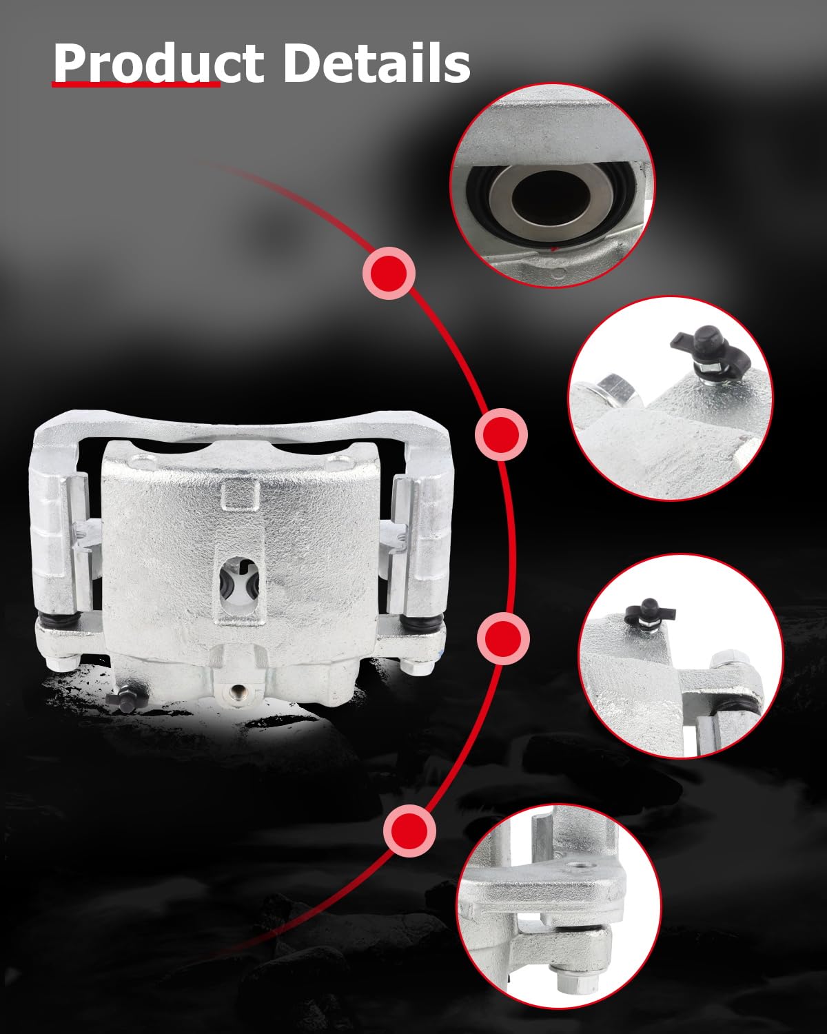 cciyu 18-B4729 18-B4728 Front Left & Right Brake Calipers W/Bracket For Cadillac,For Chevy,For GMC