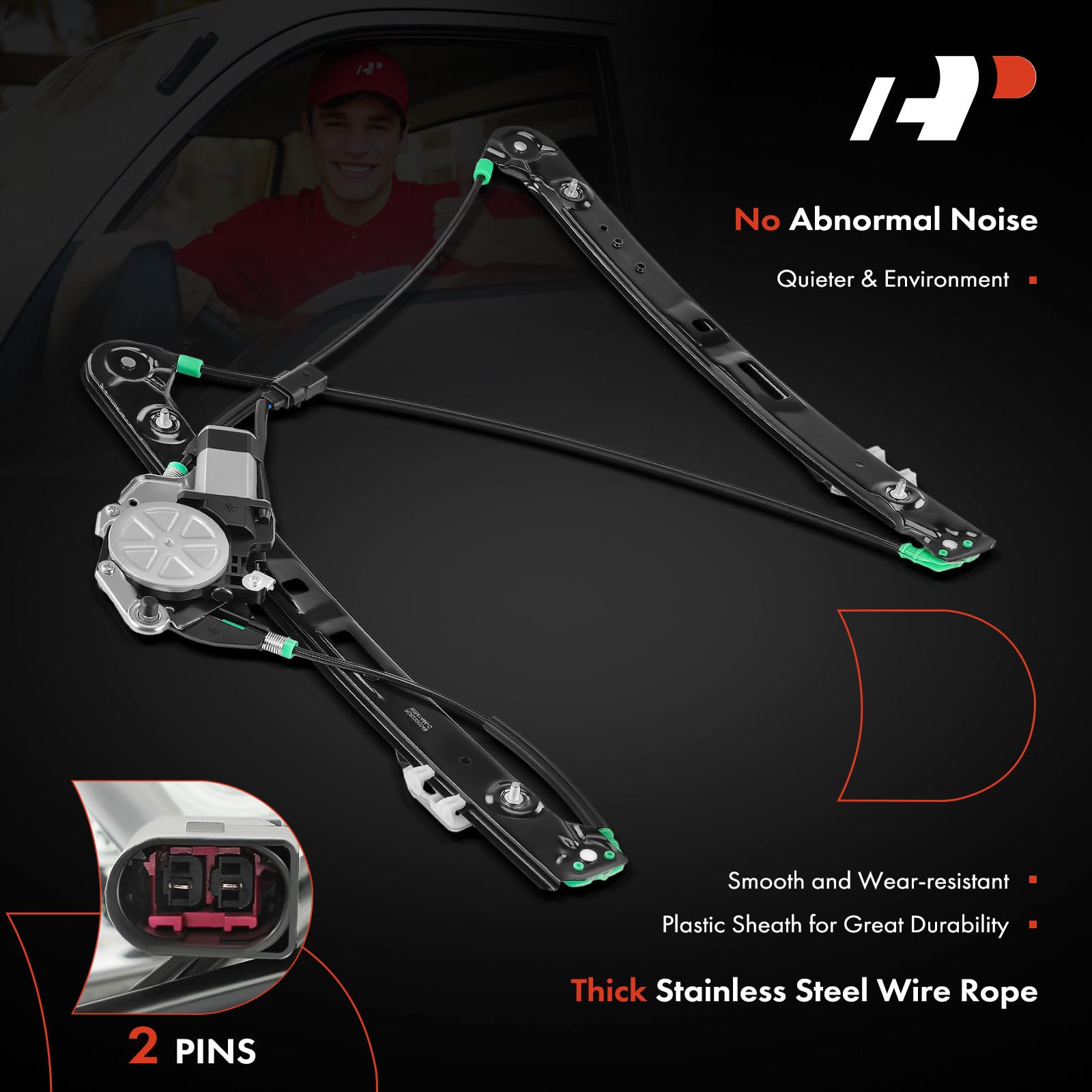 A-Premium Power Window Regulator With Motor Replacement For Bmw E46 325I 328I 330I 1999-2005 Sedan Wagon Front Right Passenger S