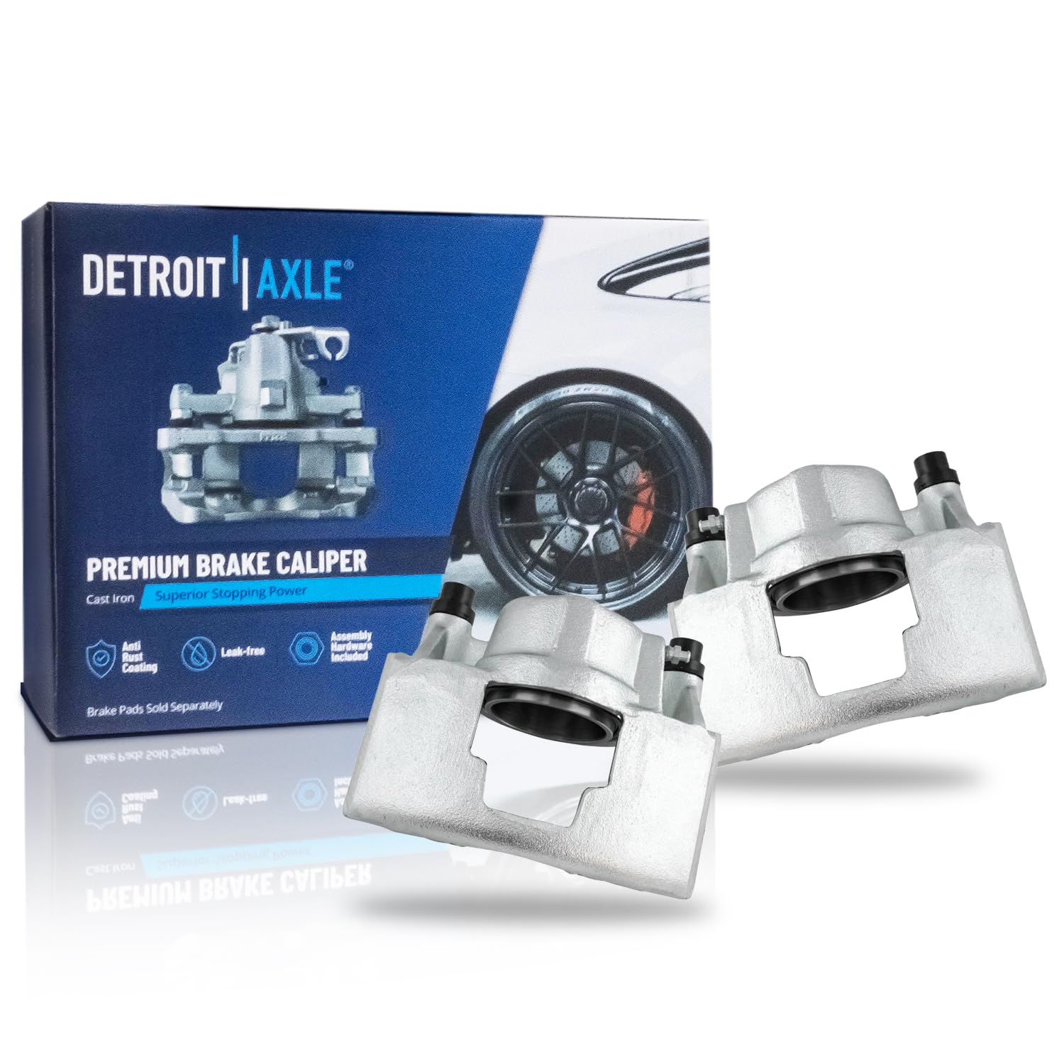 Detroit Axle - Front Disc Brake Calipers Replacement for Dodge Ram 2500 GMC Savana 2500 3500 Yukon C1500 K1500 C2500 K2500 Subur