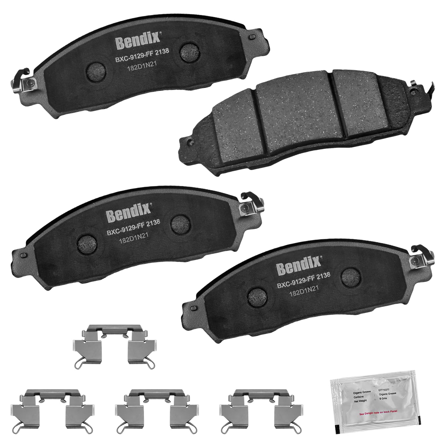 Bendix Priority1 Cfc2138 Ceramic Front Brake Pads For Nissan Leaf 2019-2018, Nv200 2021