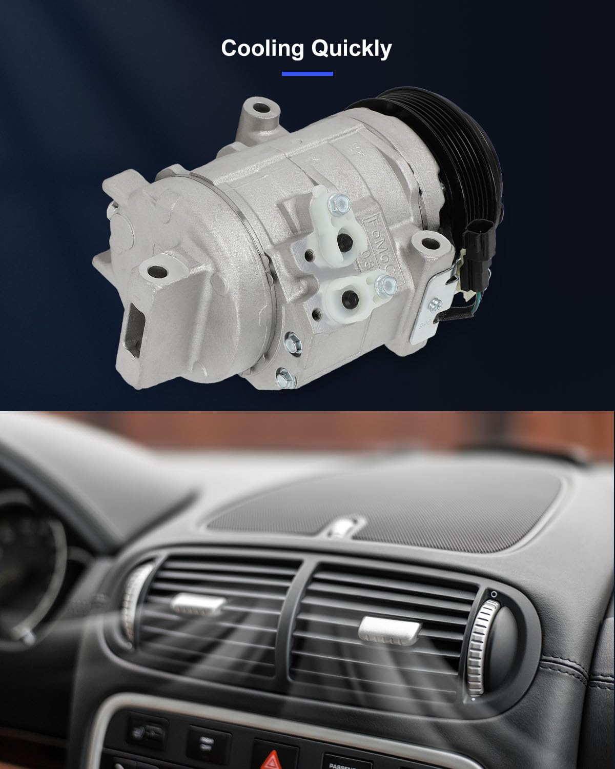 Eccpp A/C Compressor With Clutch 2007-2014 Fit For Ford Edge For Lincoln Mkx 3.5L Ac Compressor