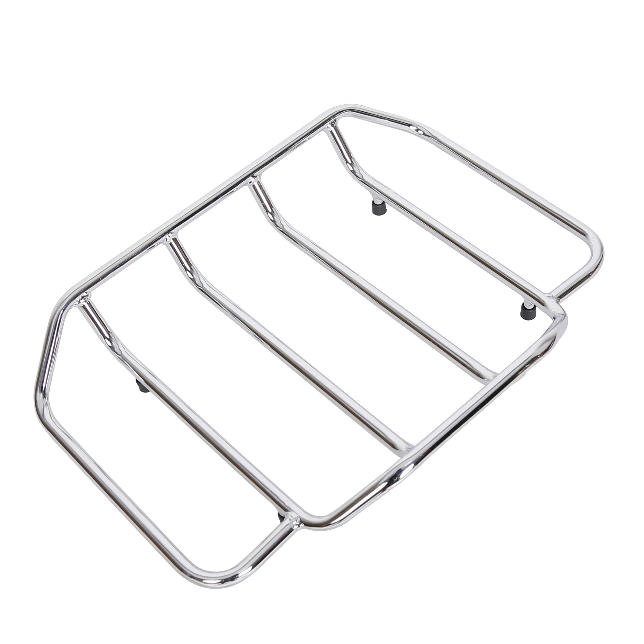 Ecotric Tour Pack Luggage Rack Trunk Top Rack Rail Compatible With Harley Davidson Touring Road Glide Road King Street Glide Cvo 1984-2024 Replacement For 53665-87 Fit For King Chopped Razor Tour Pak