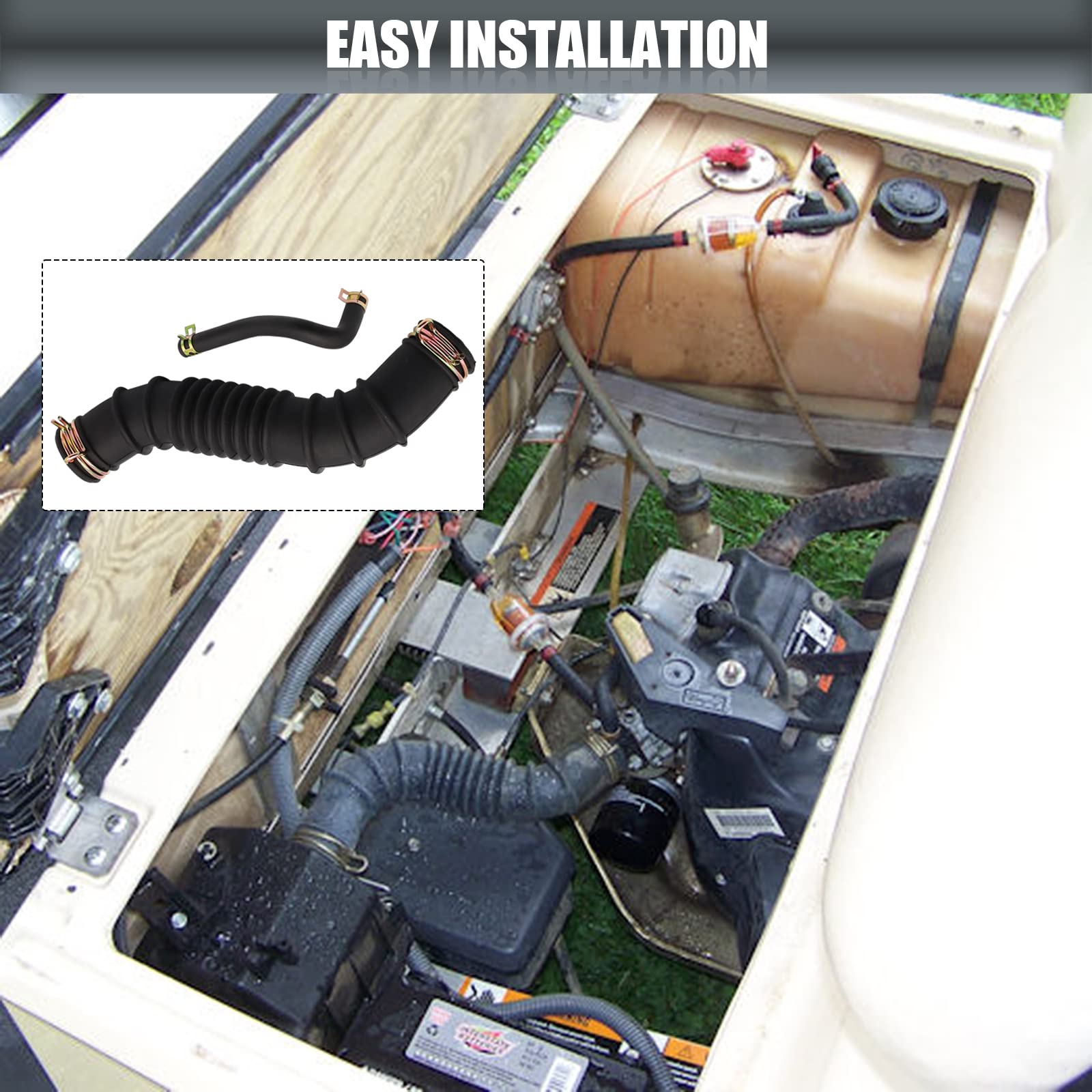 Cartclan Club Car Ds Gas Air Intake Hose And Crankcase Vent Tube Repair Sets With Clamp Fits 1998-Up Years, Oem#101837101 101971